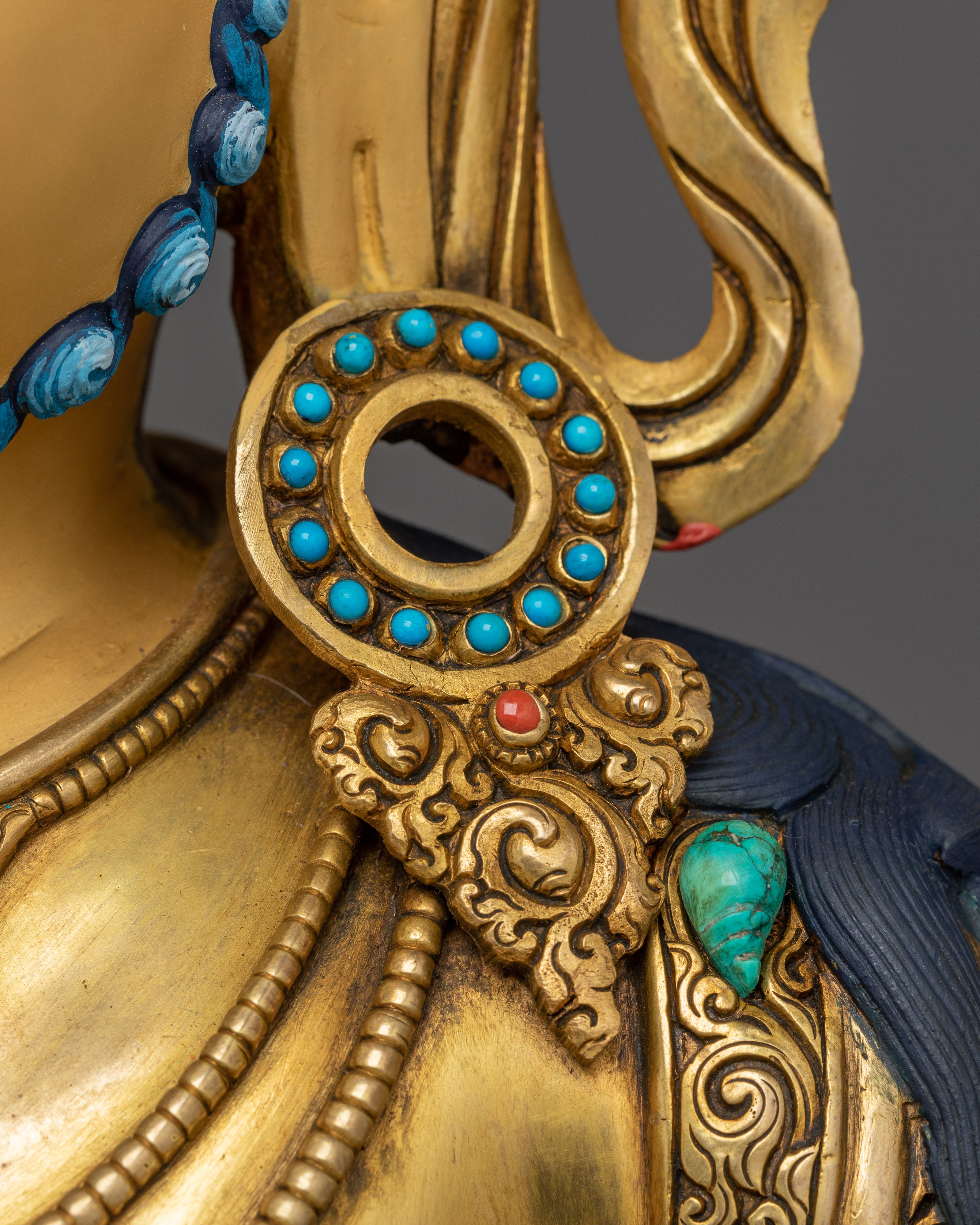 Dzambhala, Prosperity Figure | Gold Gilded Vajrayana Art