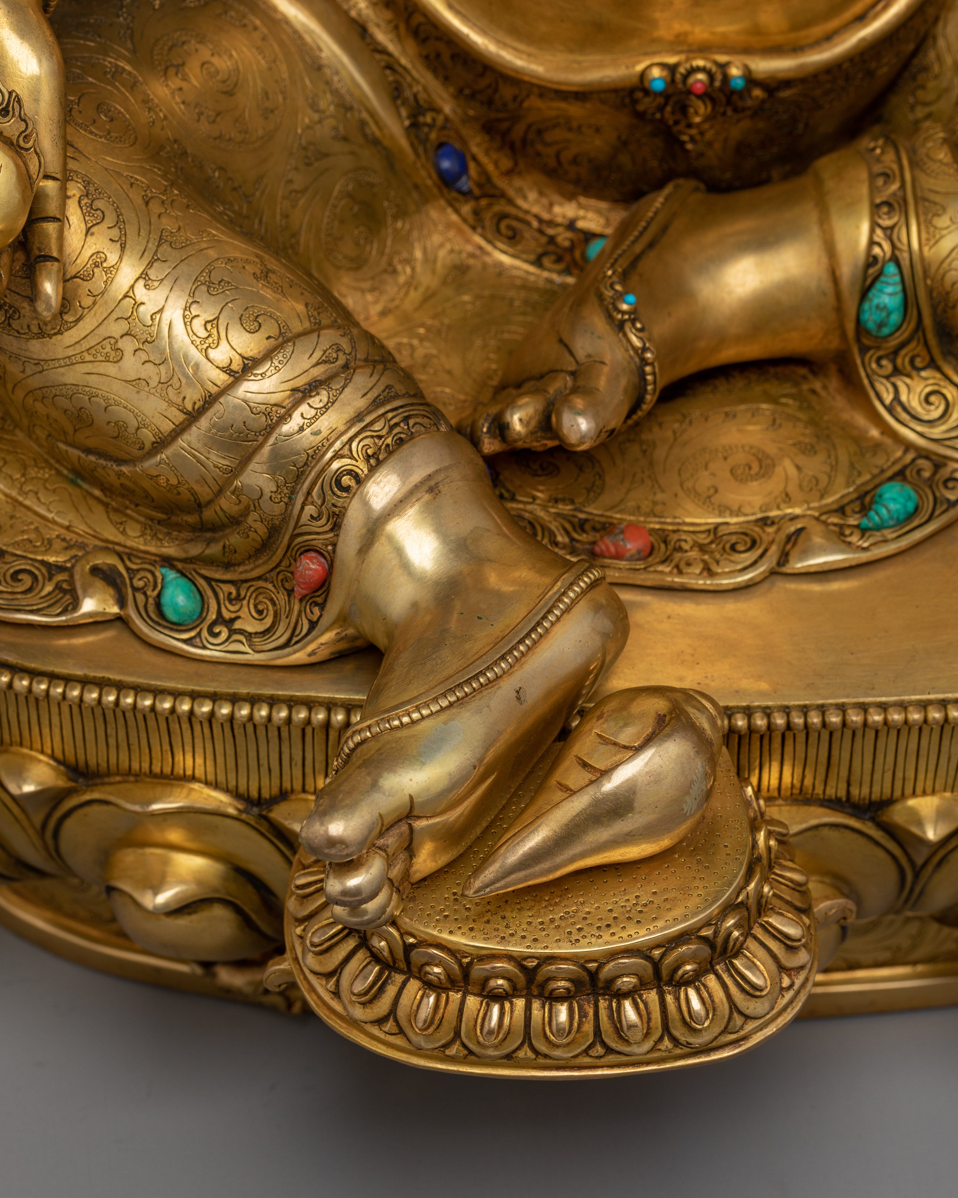 Dzambhala, Prosperity Figure | Gold Gilded Vajrayana Art