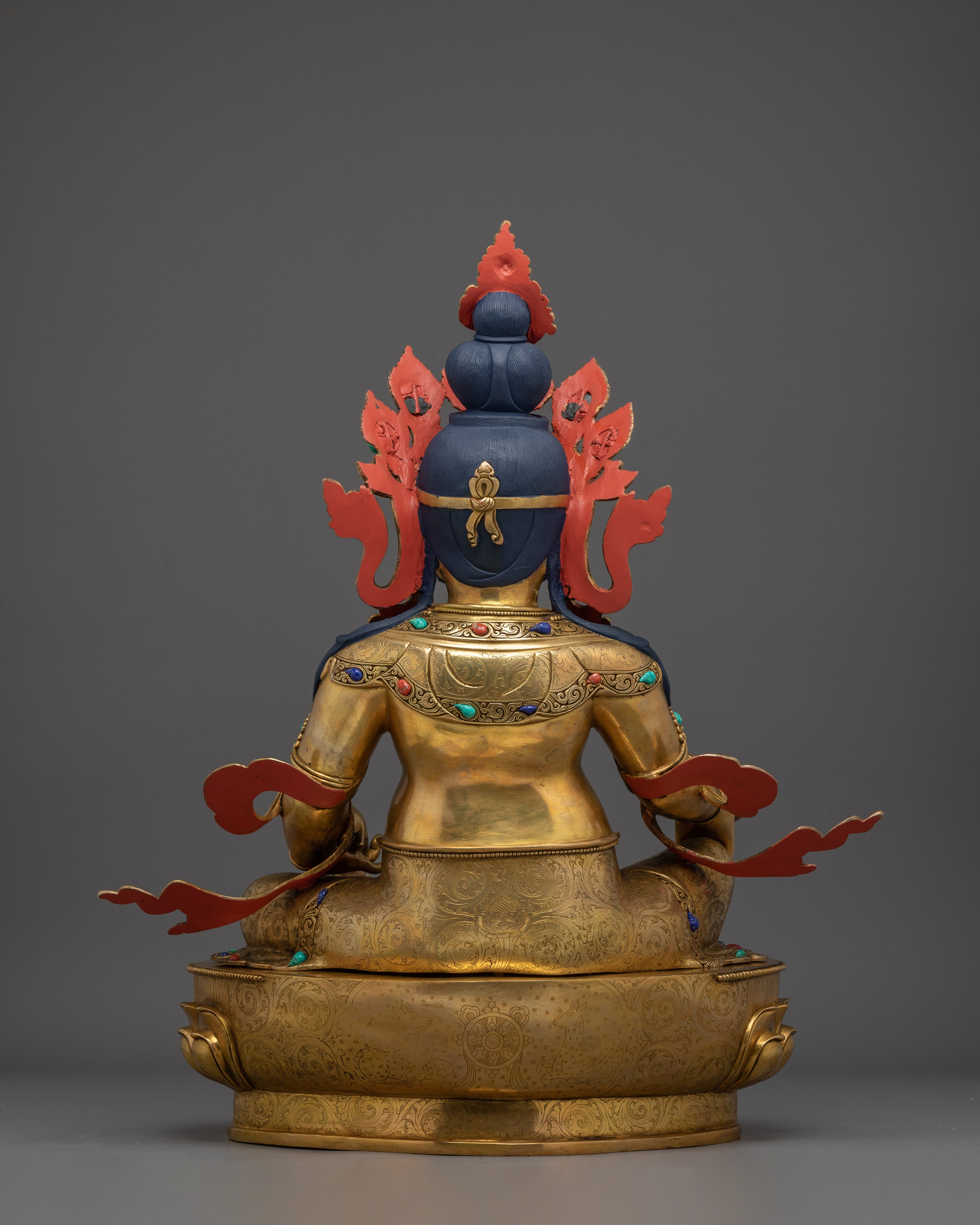 Dzambhala, Prosperity Figure | Gold Gilded Vajrayana Art