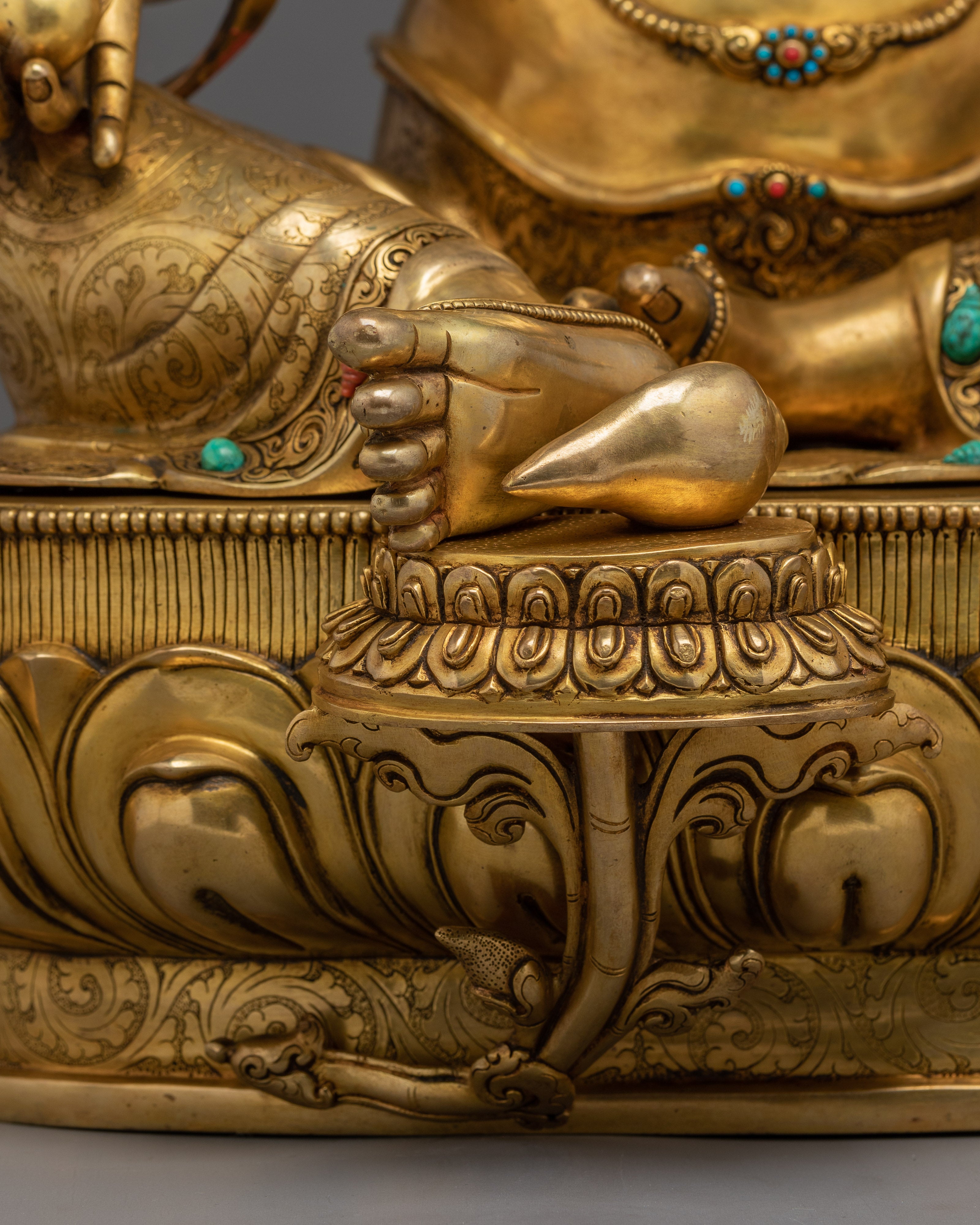 Dzambhala, Prosperity Figure | Gold Gilded Vajrayana Art