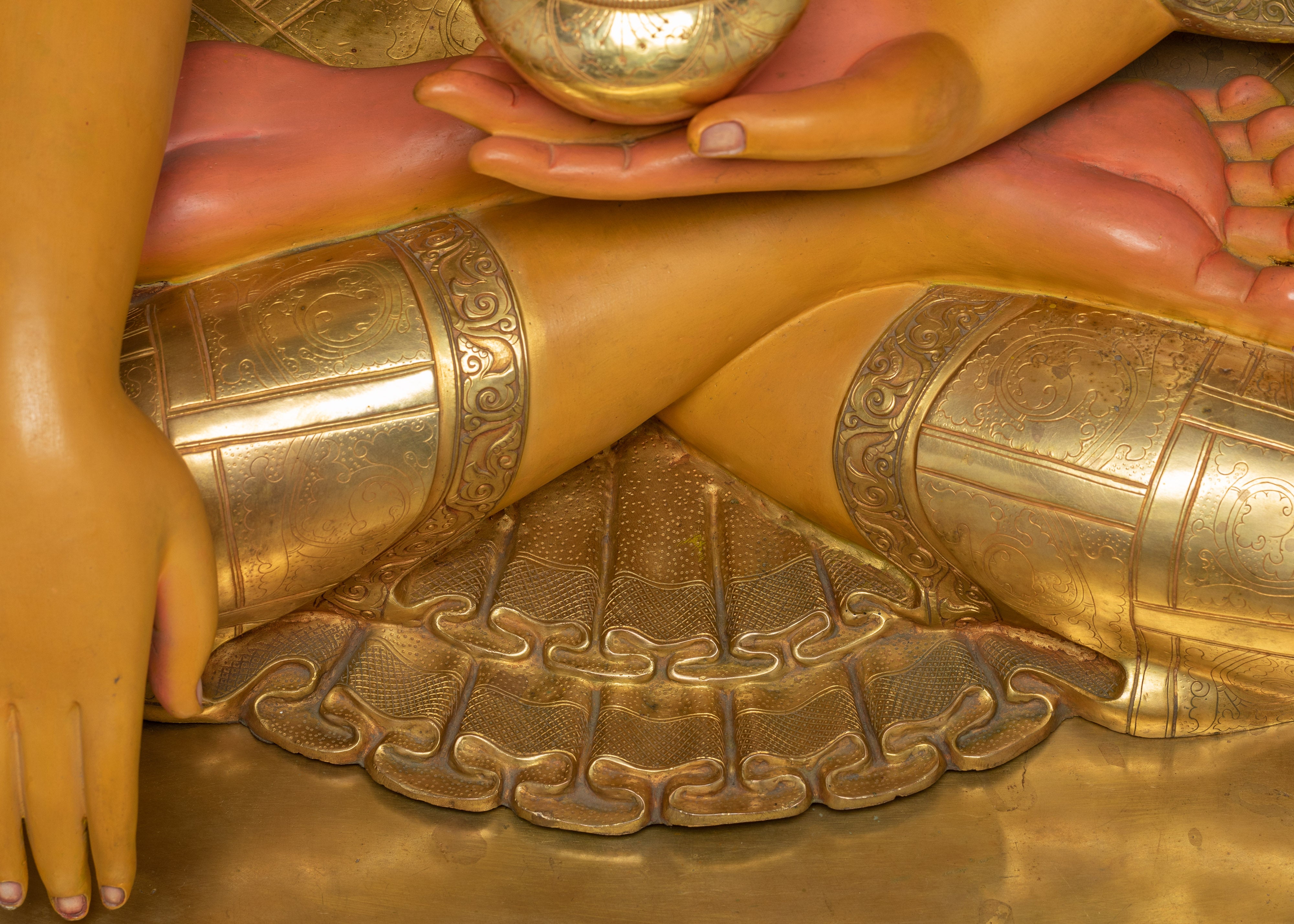 Enlightened Colourful Shakyamuni Buddha Sculpture | Historical Buddha