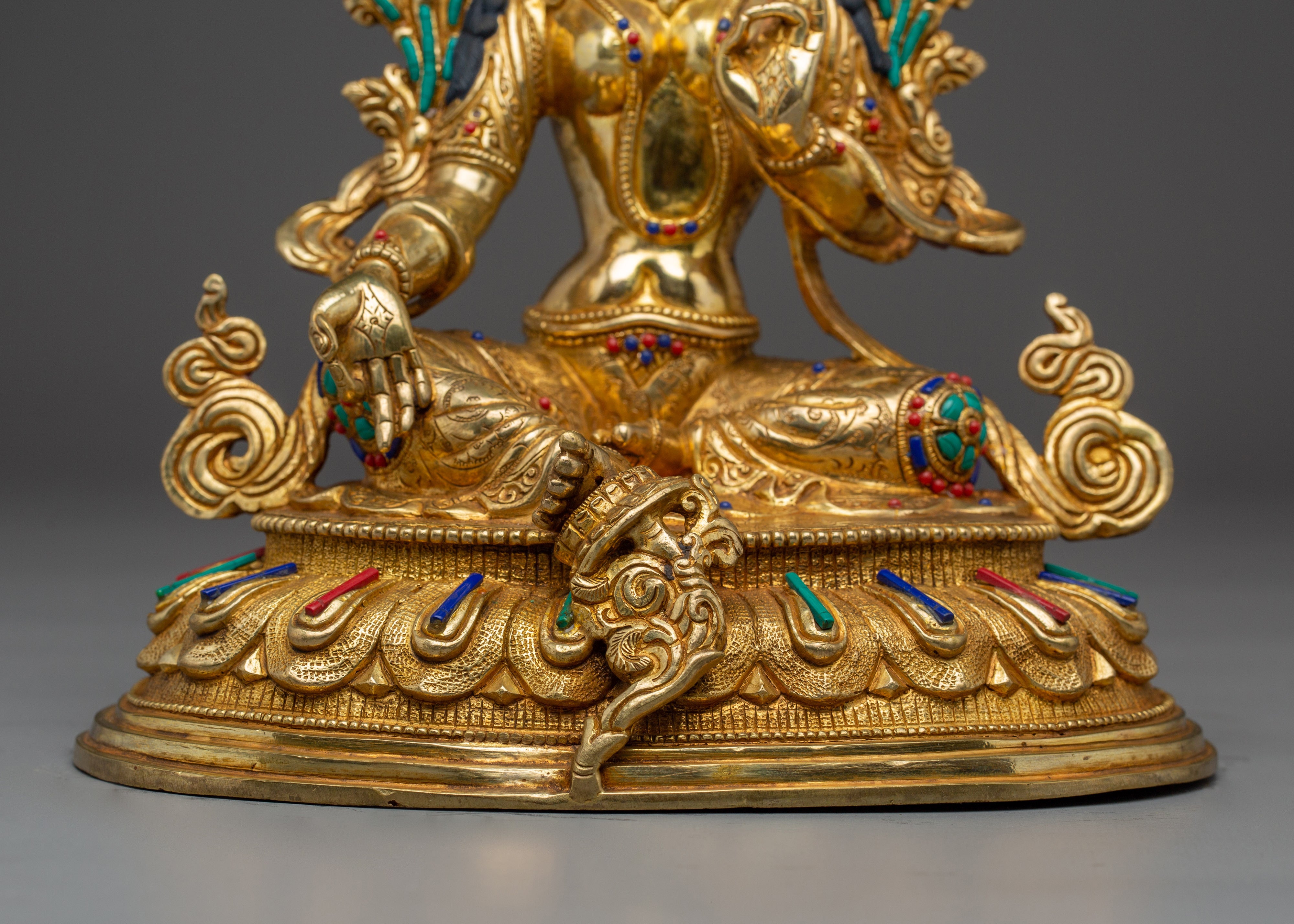 Handmade Buddhist Artwork of Green Tara | Goddess of Compassion
