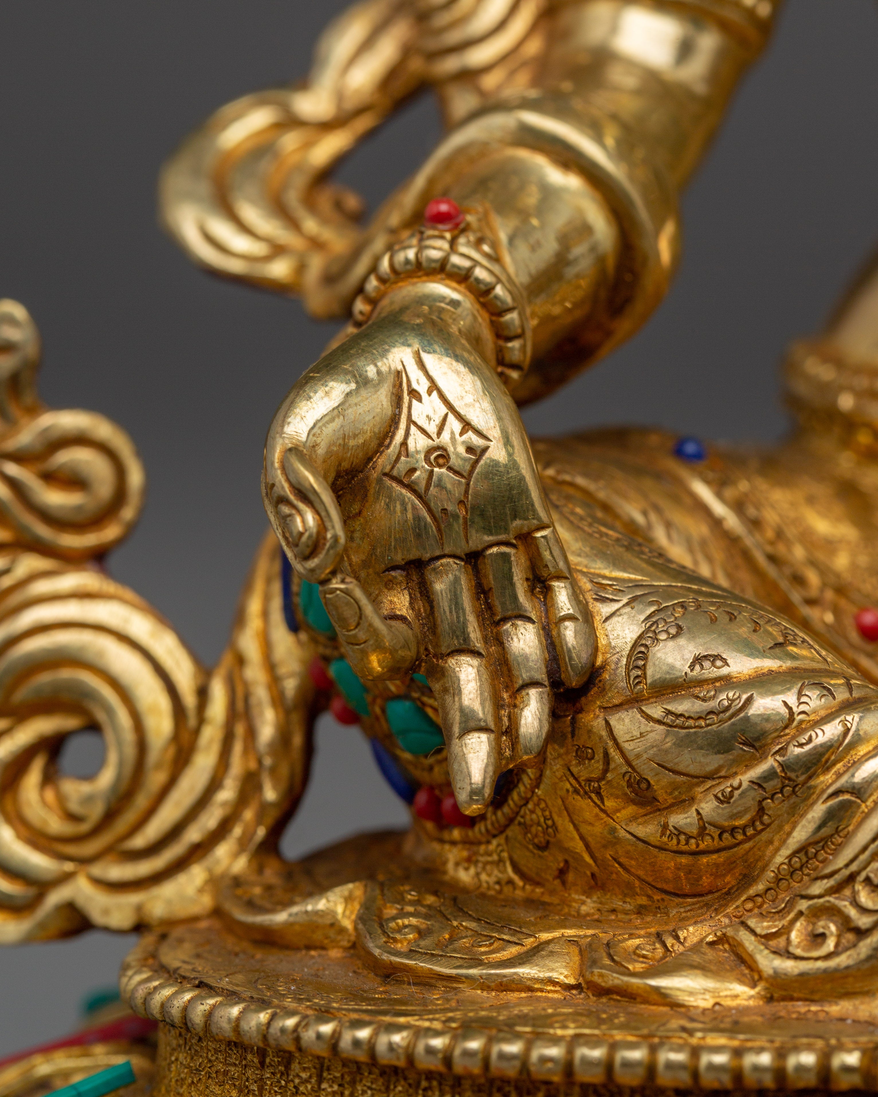 Handmade Buddhist Artwork of Green Tara | Goddess of Compassion