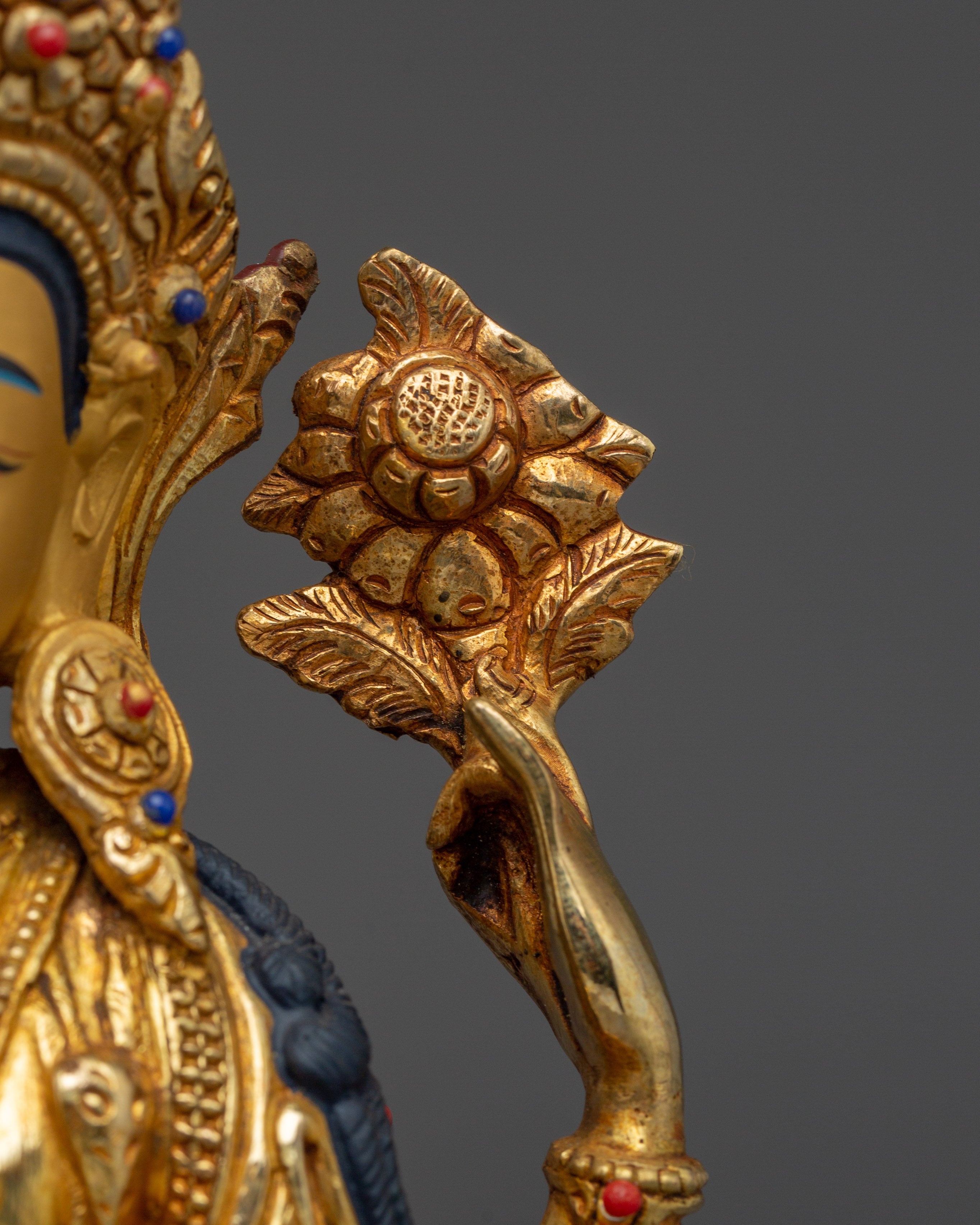 Handcrafted Chenrezig Copper Artwork | Meditation and Spiritual Decor