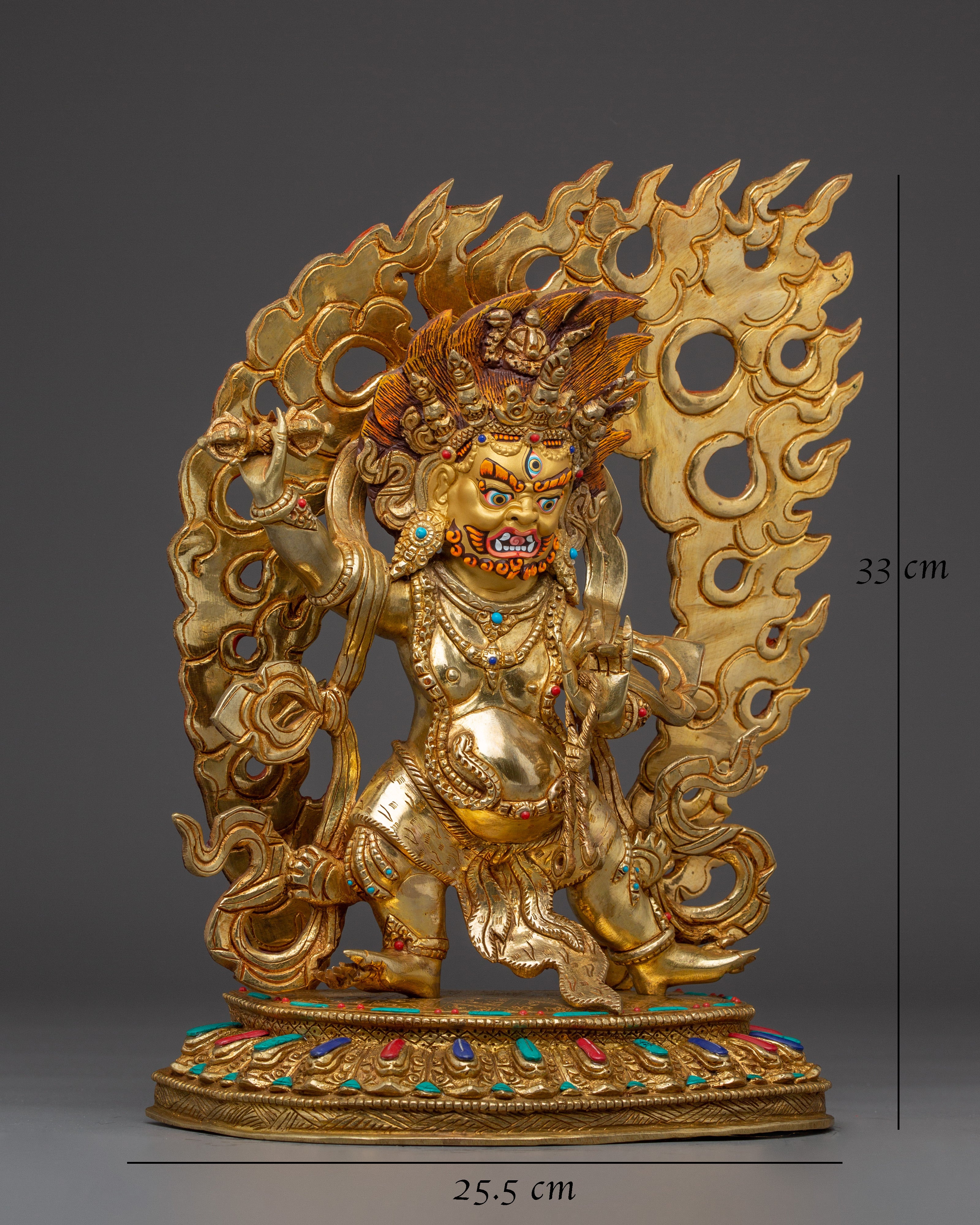 Vajrapani Deity Sculpture with Copper Body