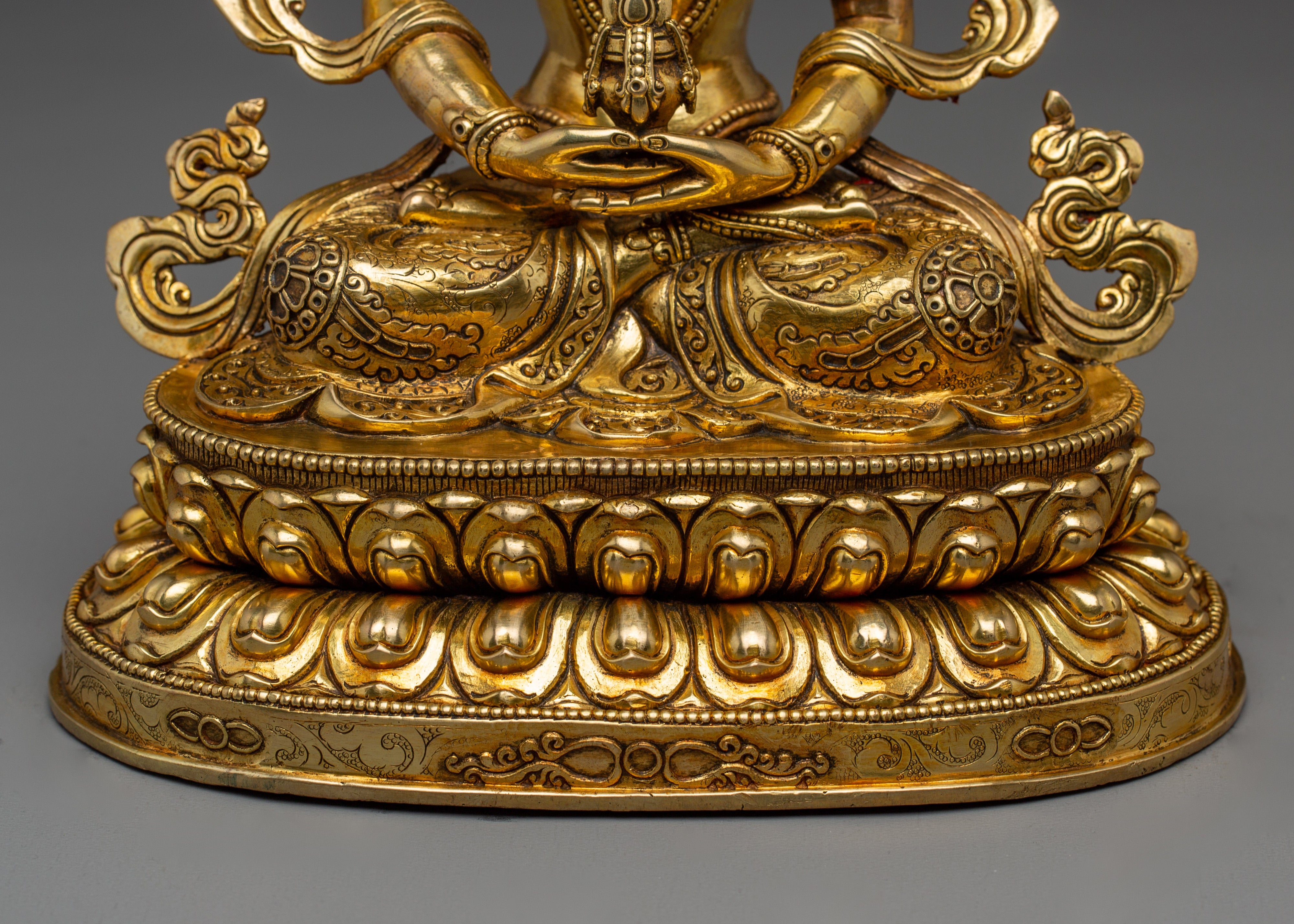 Handmade Golden Statue of Amitayus | Buddha of Long-life
