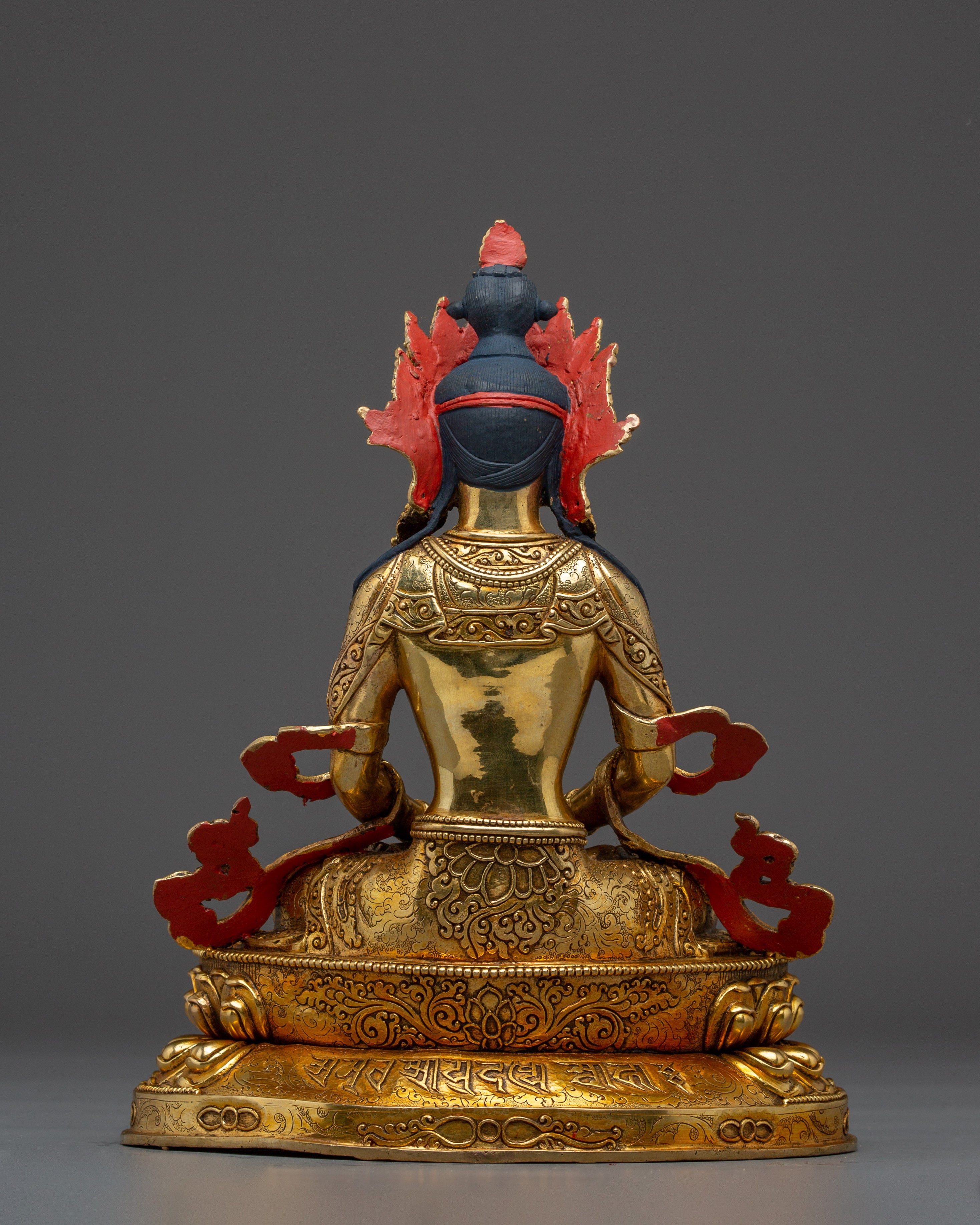 Handmade Golden Statue of Amitayus | Buddha of Long-life