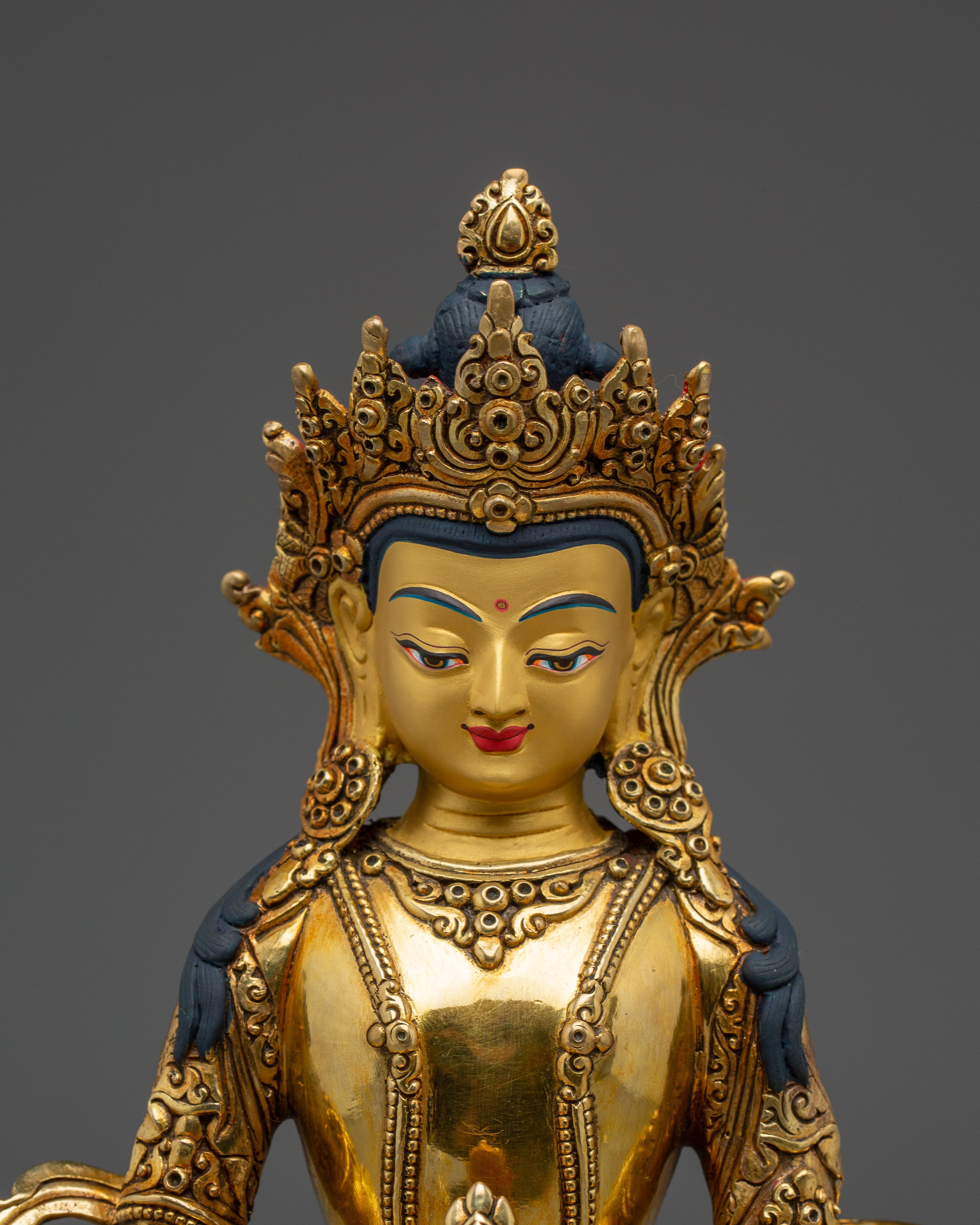 Handmade Golden Statue of Amitayus | Buddha of Long-life