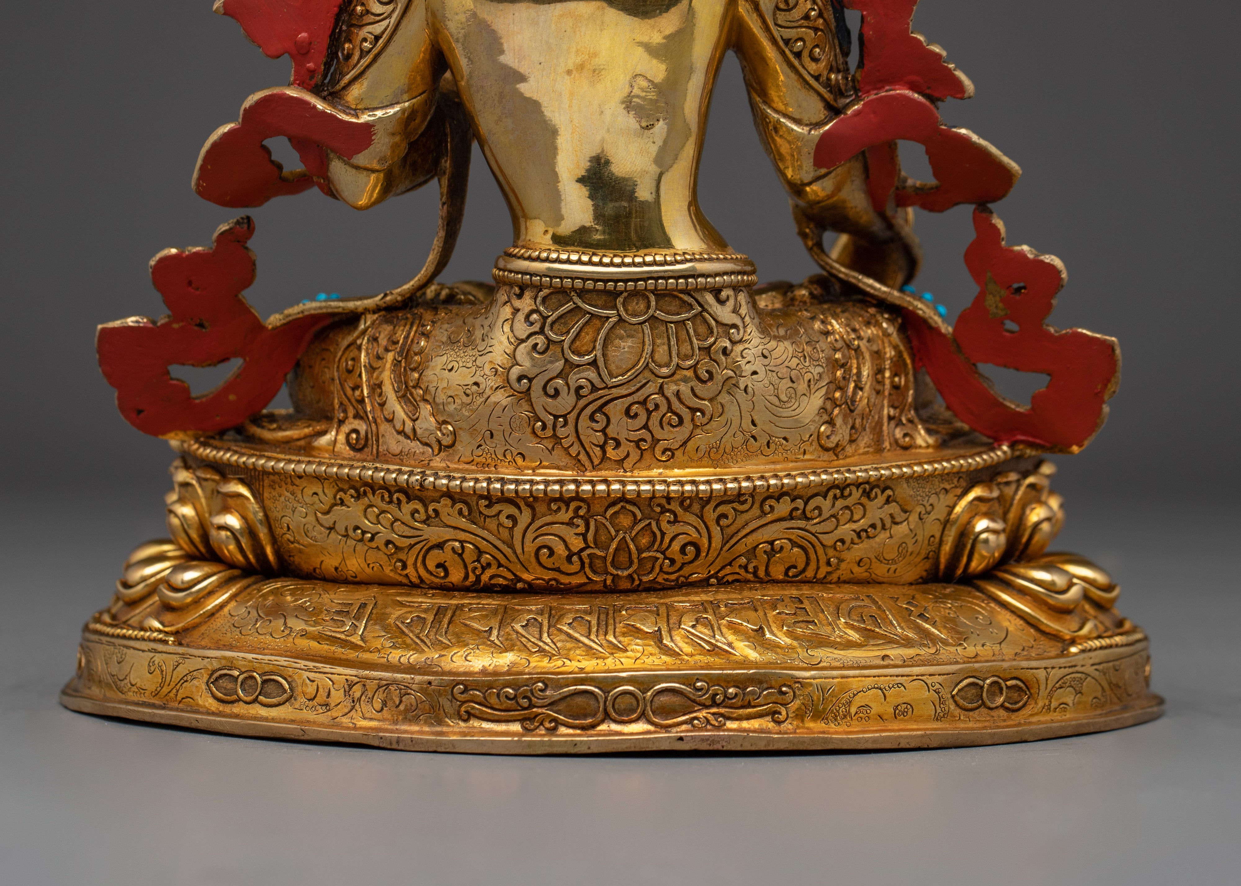 White Tara Gold Gilded Copper Art | Enlightened Feminine Energy