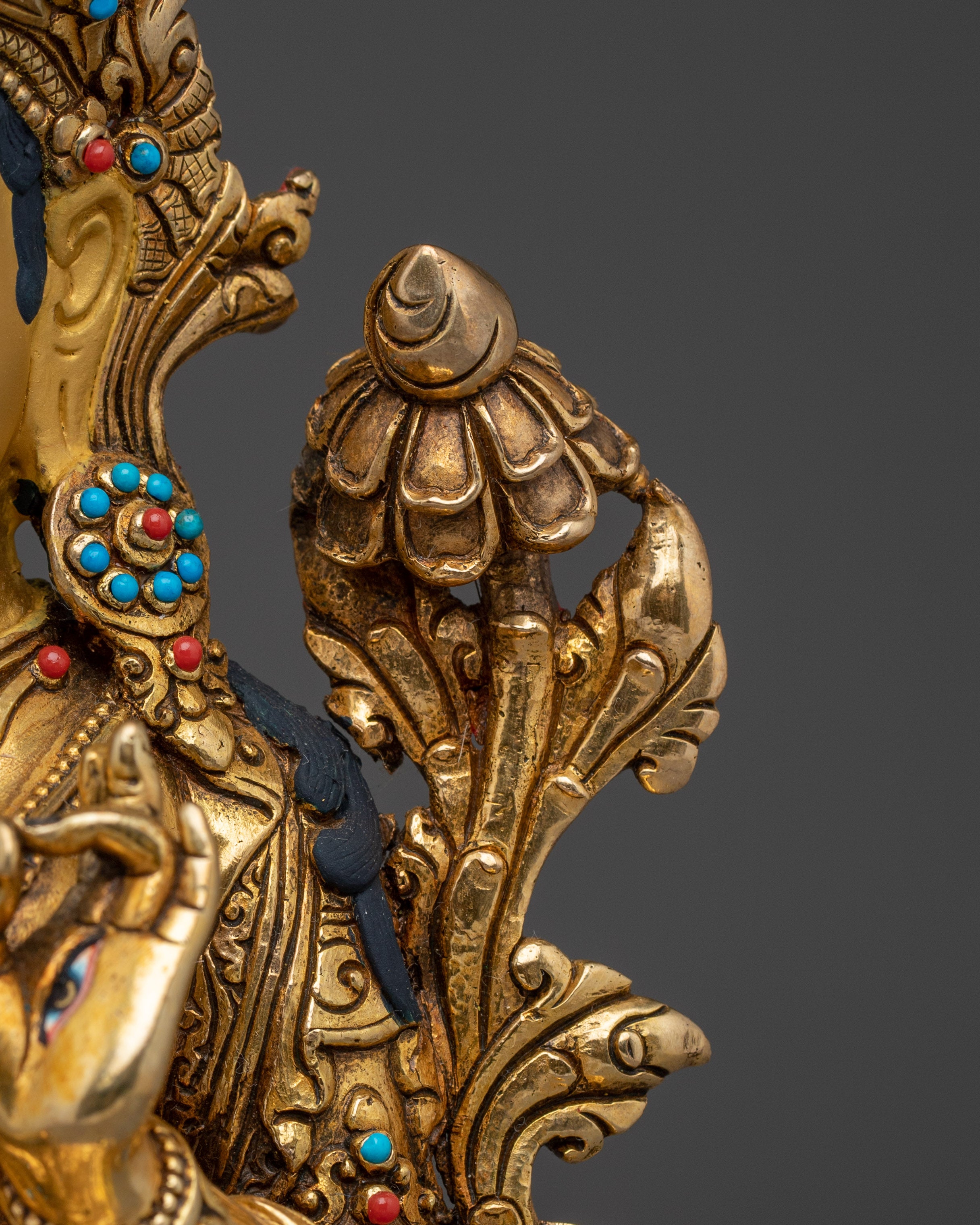 White Tara Gold Gilded Copper Art | Enlightened Feminine Energy