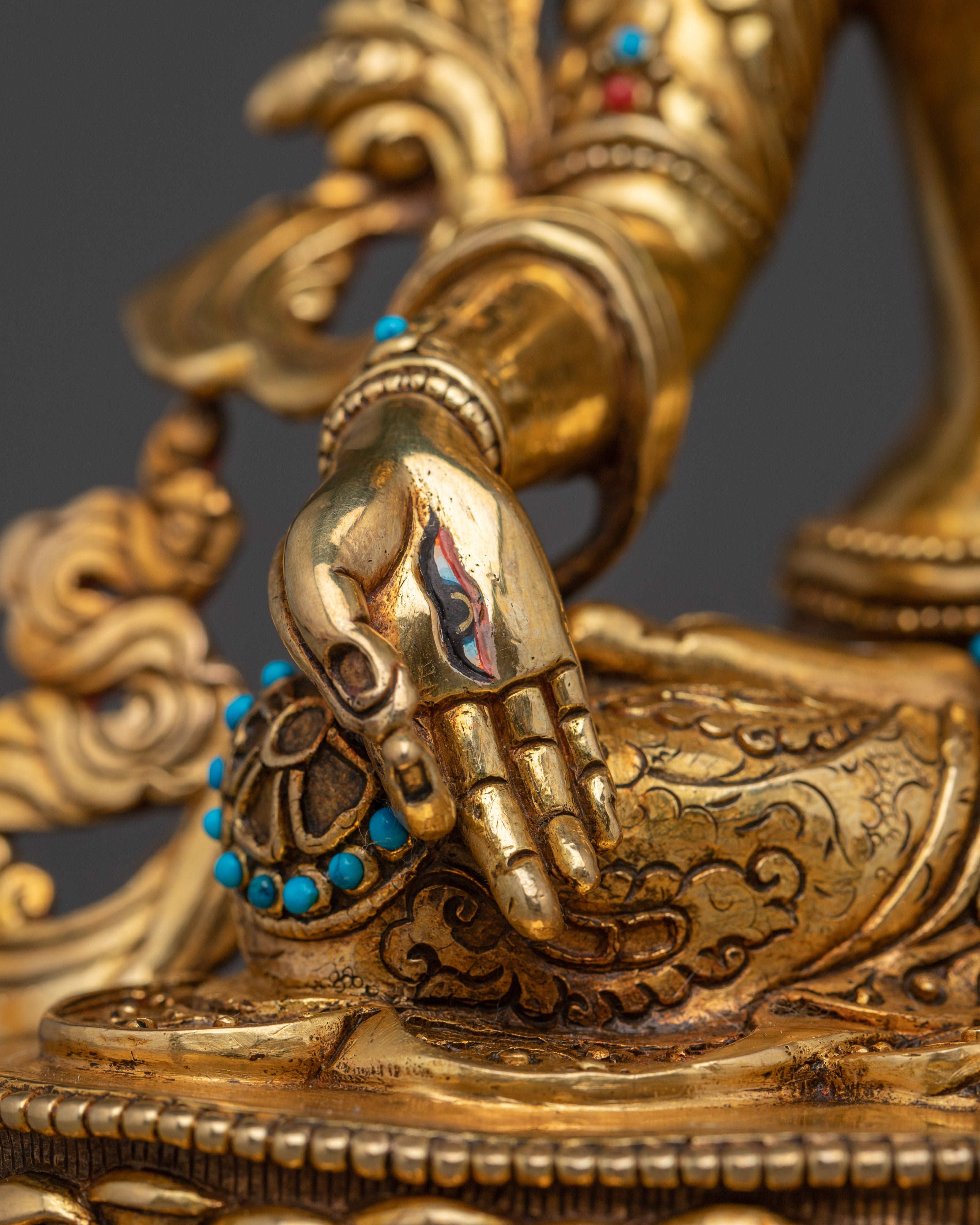 White Tara Gold Gilded Copper Art | Enlightened Feminine Energy