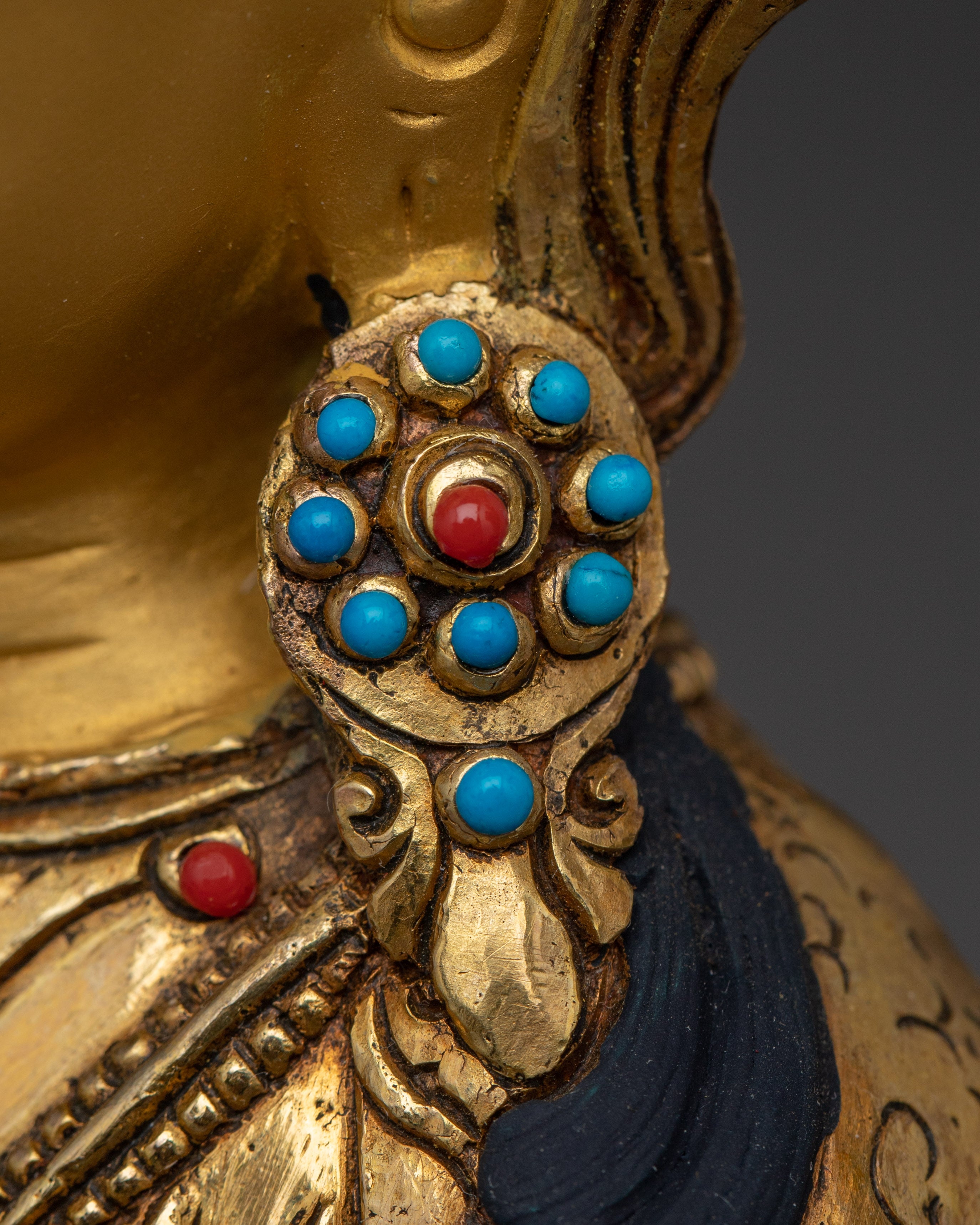 Handcrafted Chenrezig Golden Copper Art | Meditation and Spiritual Decor