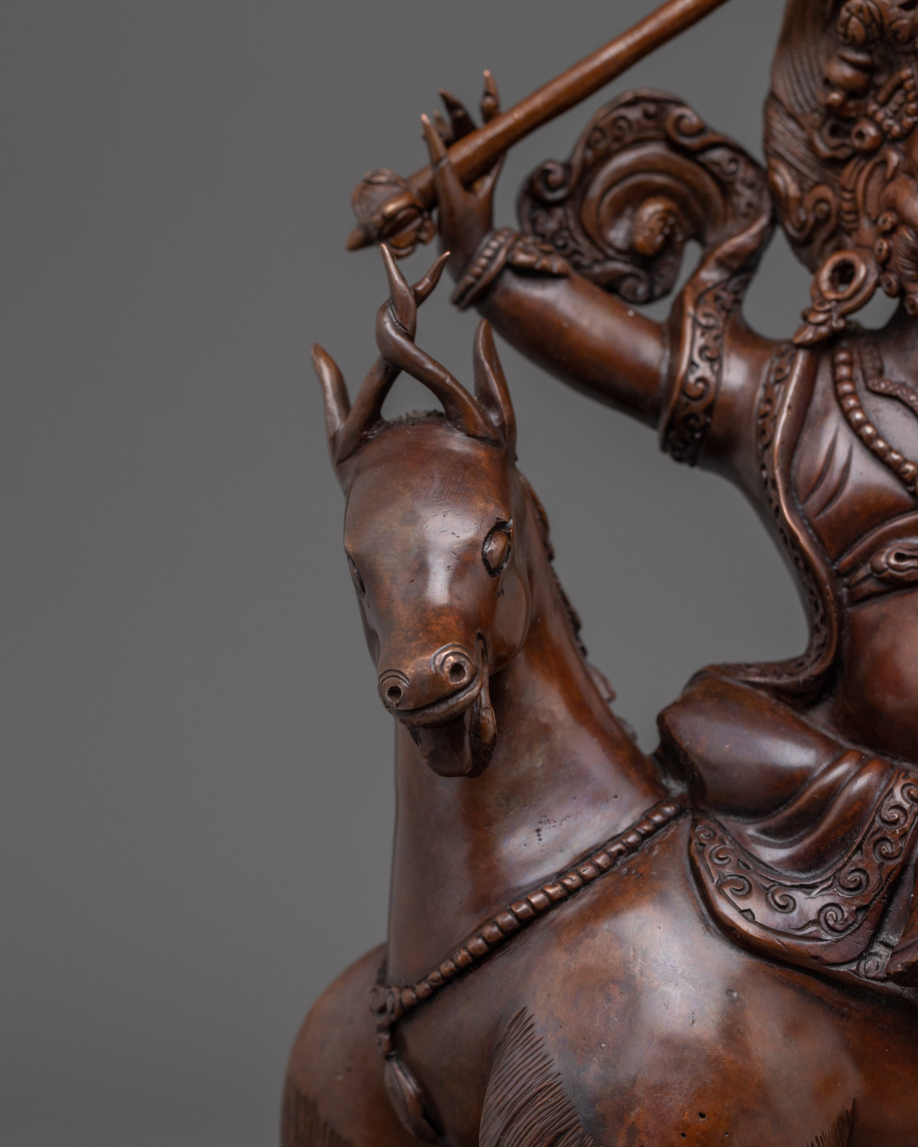 Garwa Nagpo Damchen Statue: Buddhist Worldly Protector