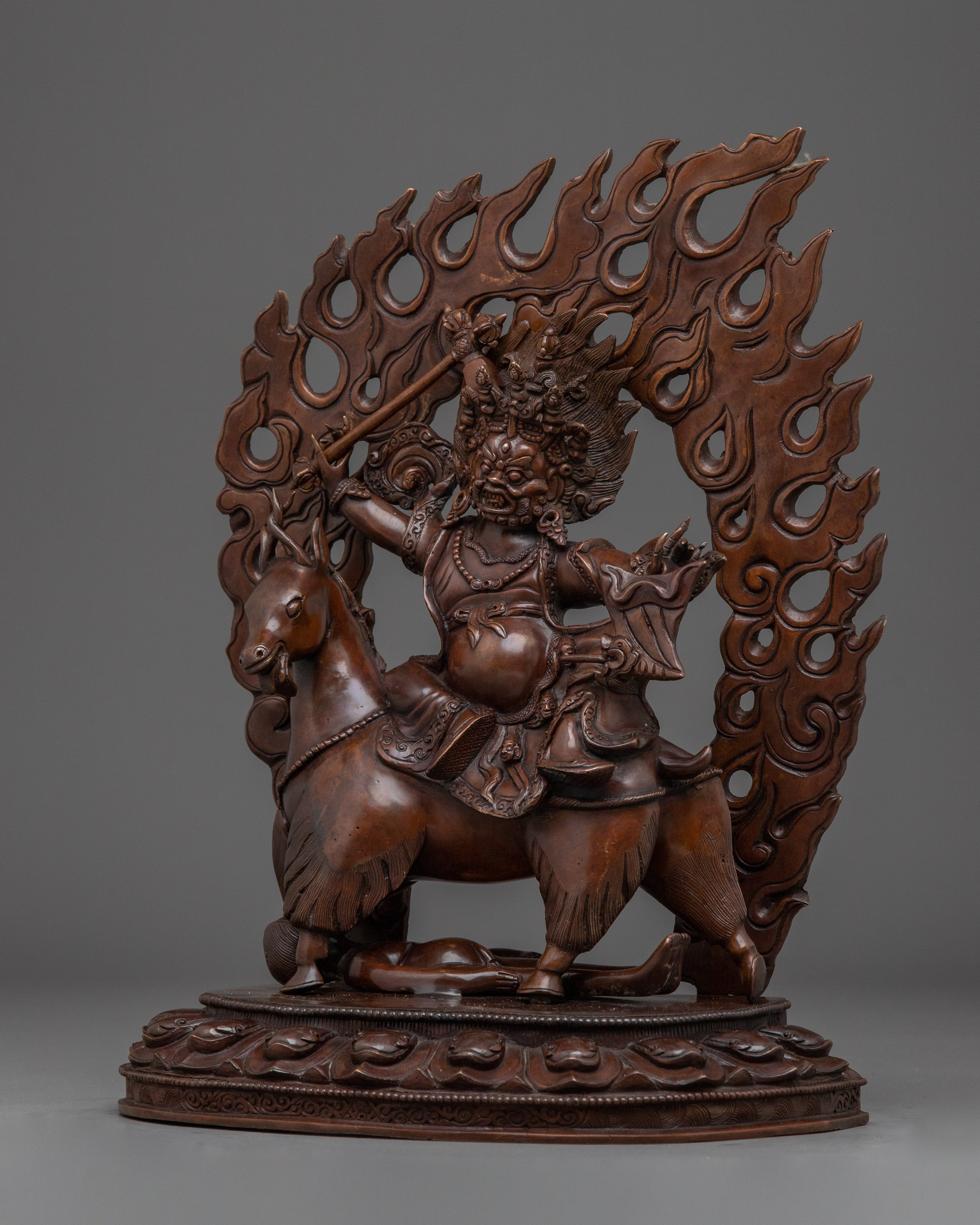 Garwa Nagpo Damchen Statue: Buddhist Worldly Protector
