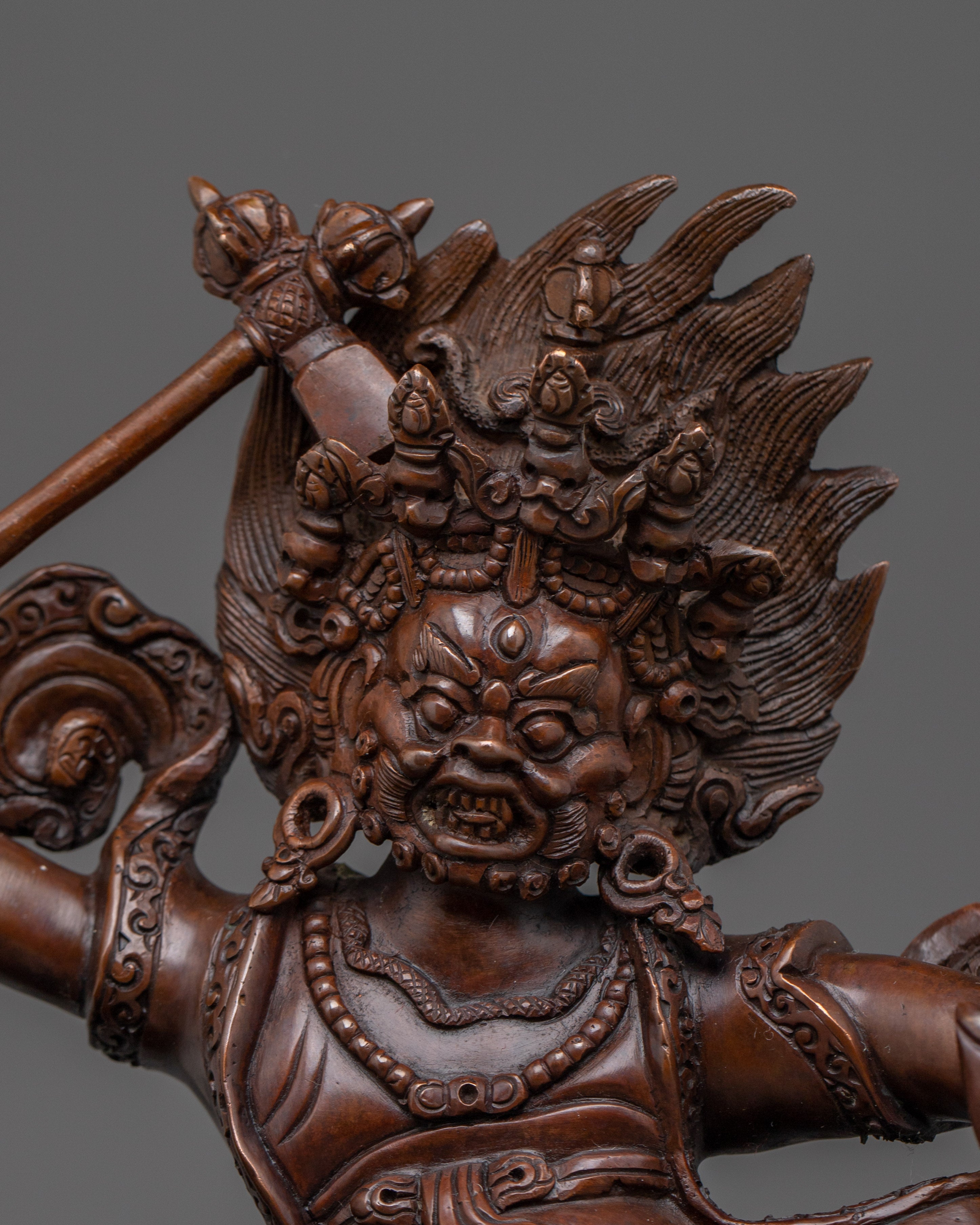 Garwa Nagpo Damchen Statue: Buddhist Worldly Protector