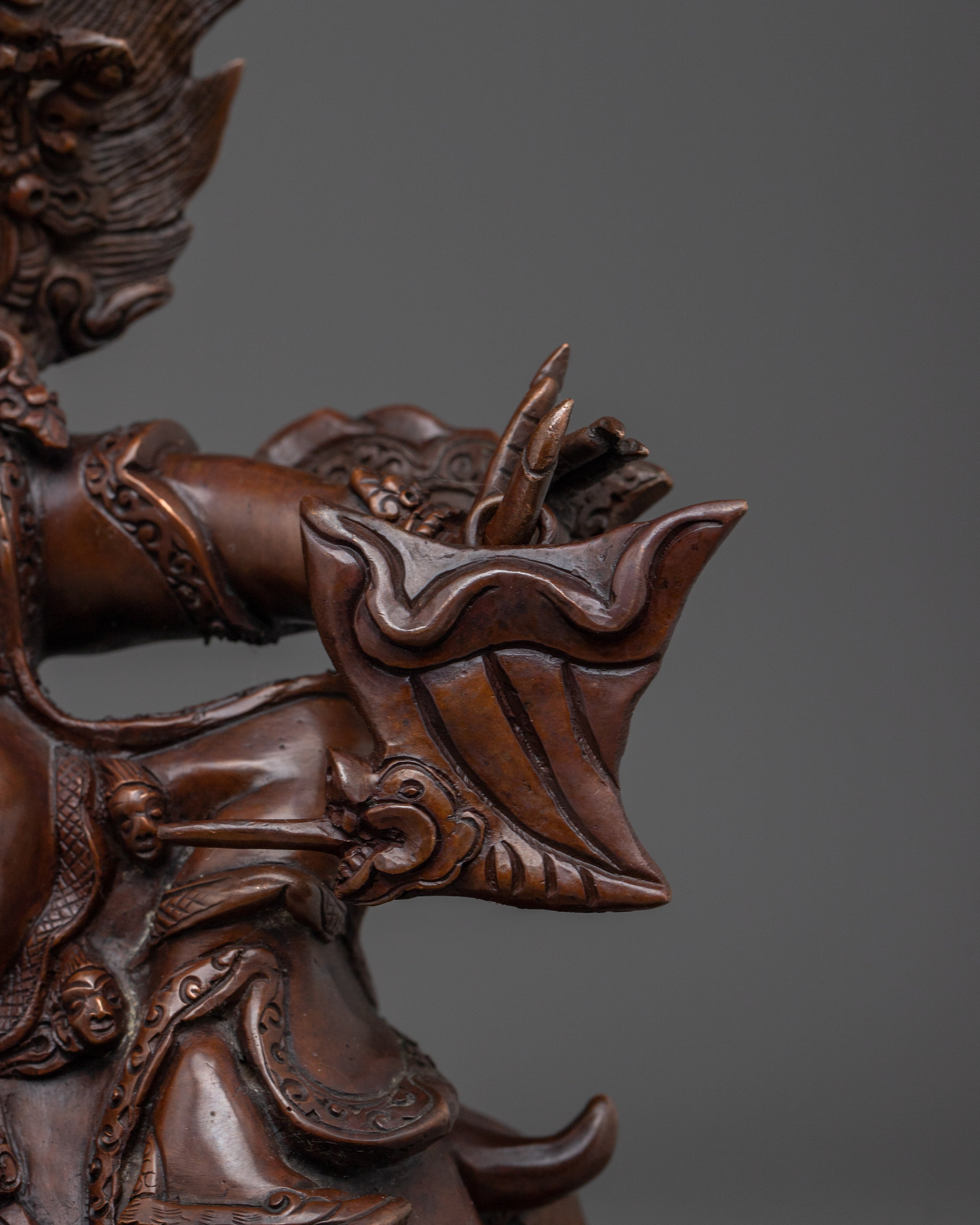 Garwa Nagpo Damchen Statue: Buddhist Worldly Protector