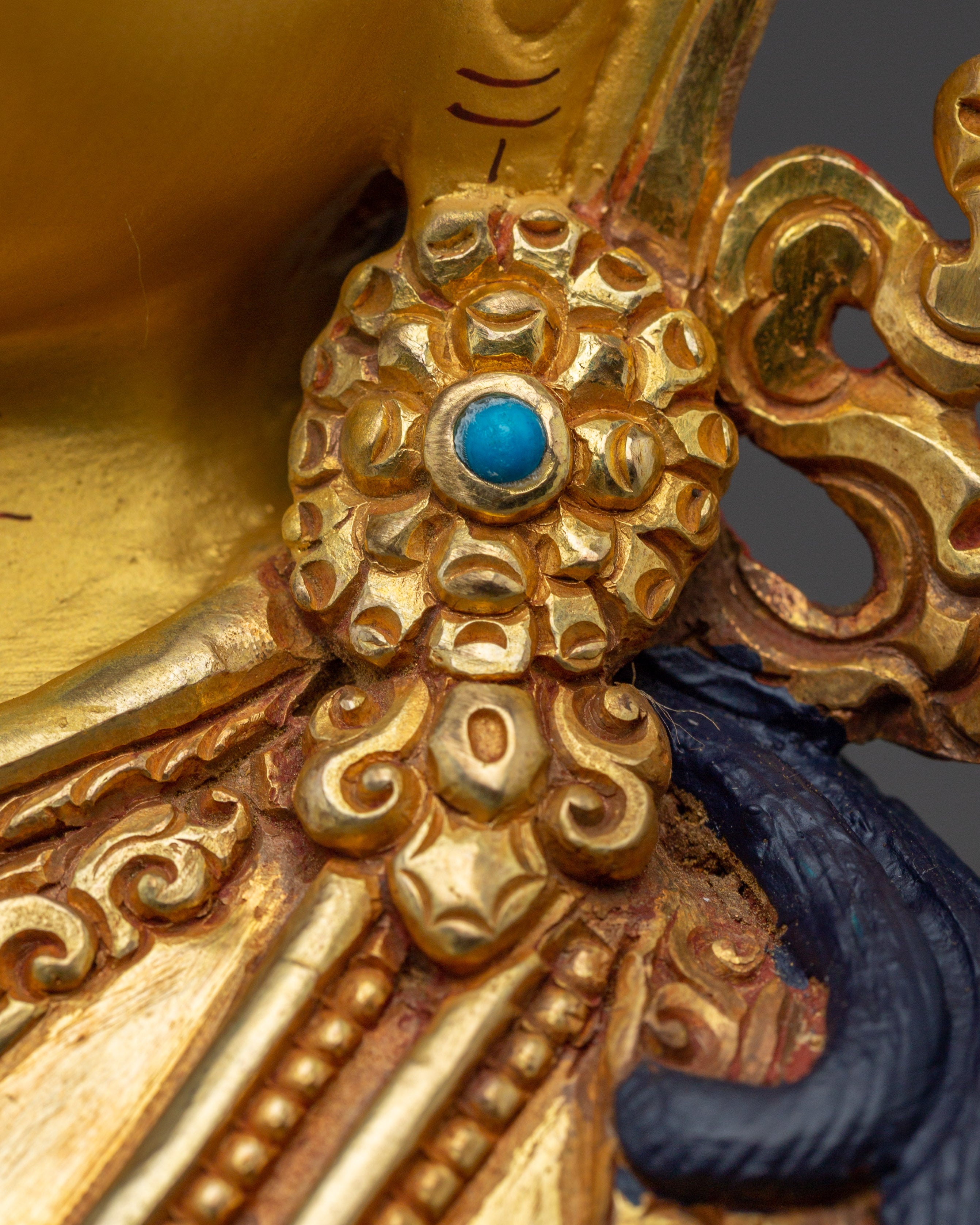 Vajrasattva Gold Gilded Copper Deity | Buddha of Purification and Spiritual Healing