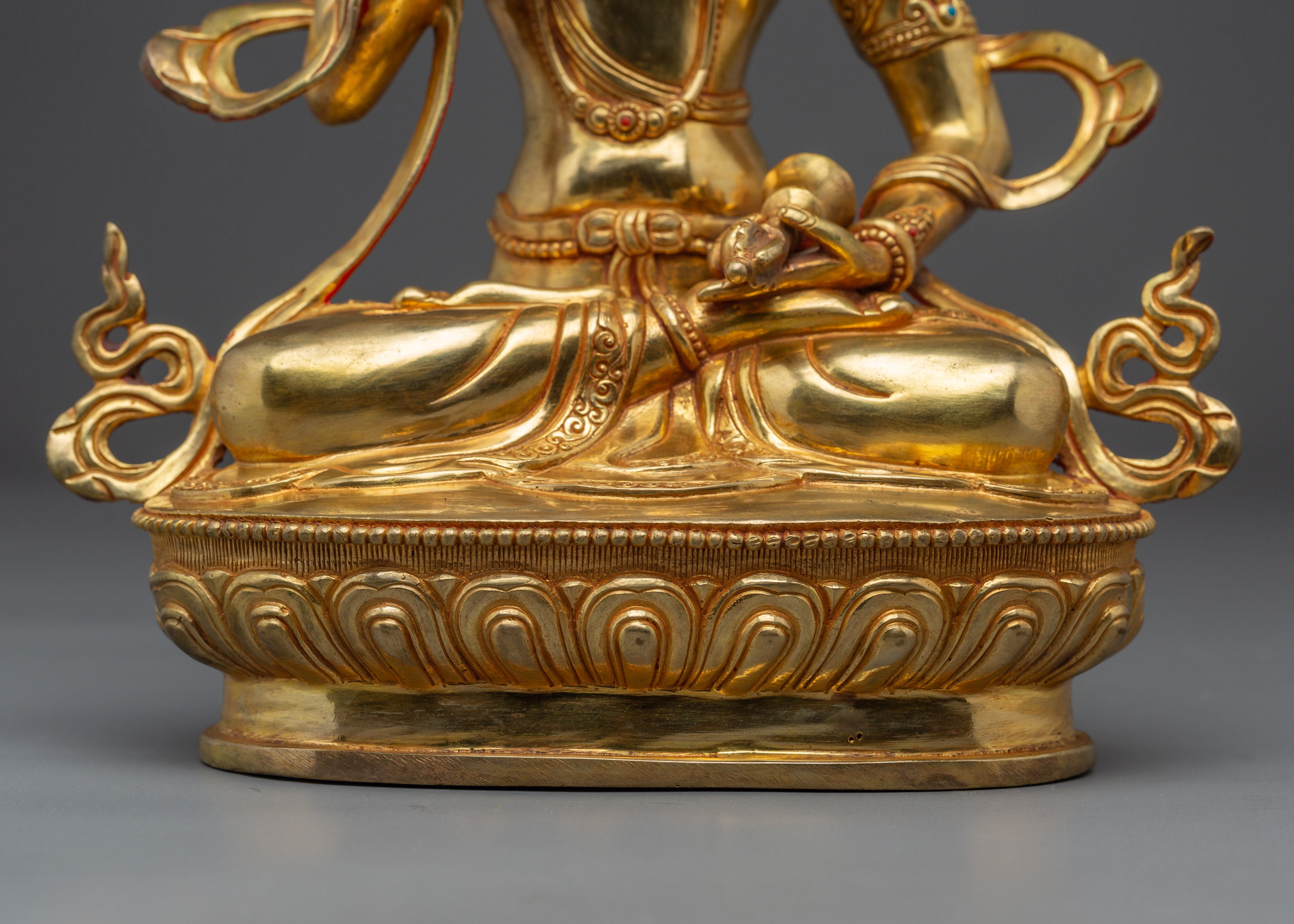 Vajrasattva Gold Gilded Copper Deity | Buddha of Purification and Spiritual Healing