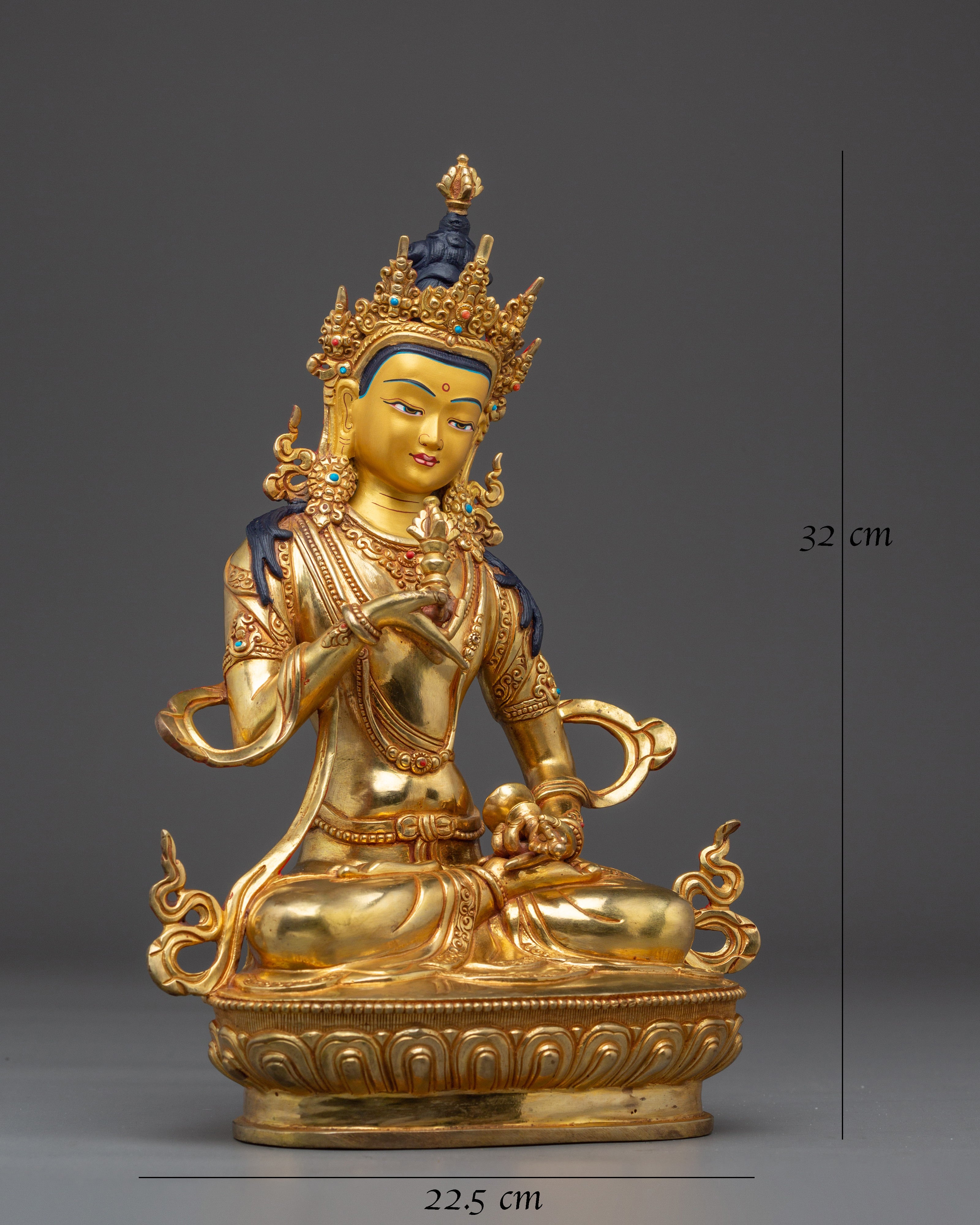 Vajrasattva Gold Gilded Copper Deity