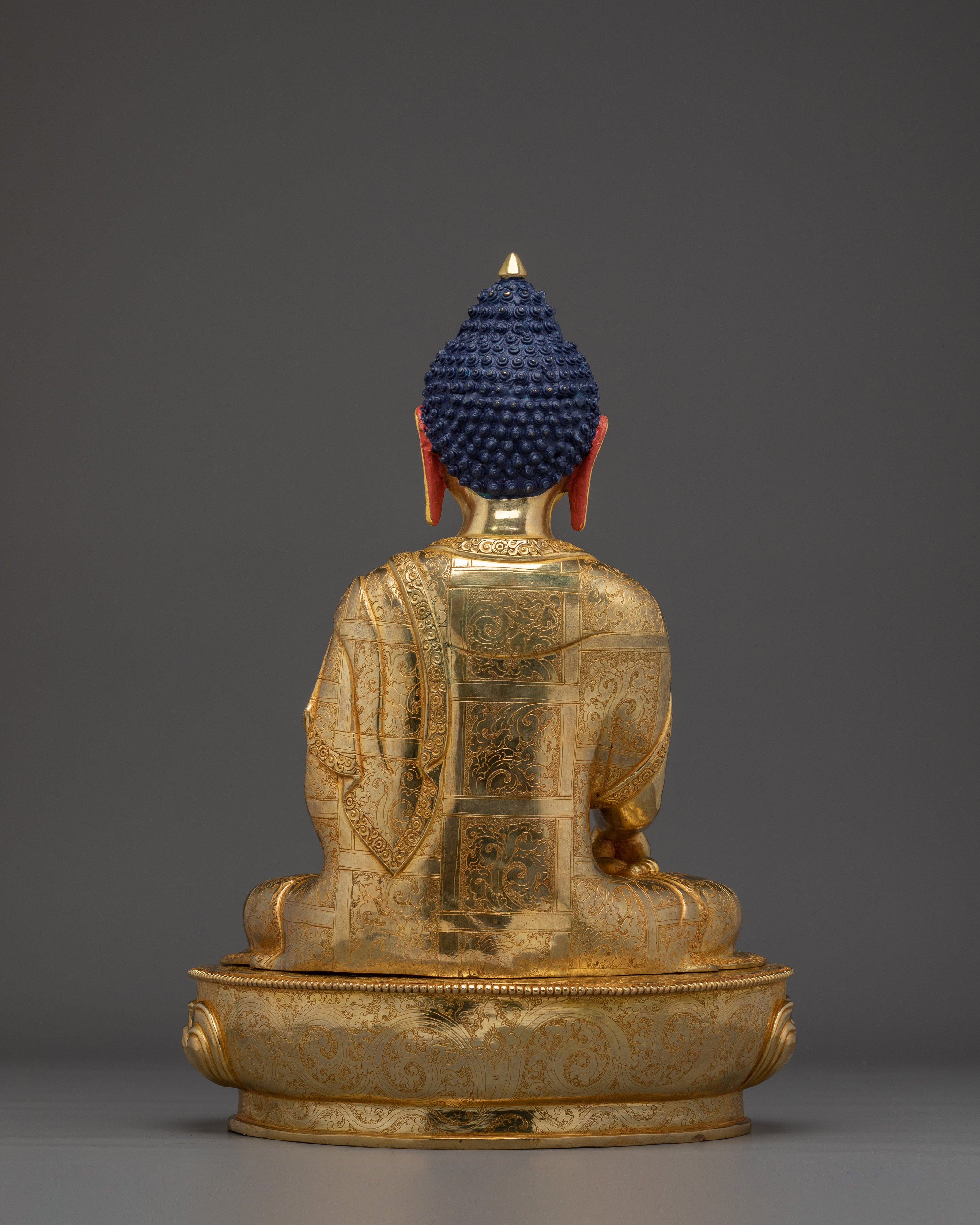 Shakyamuni Buddha 24K Gold Gilded Copper Statue | Symbol of Enlightenment and Peace