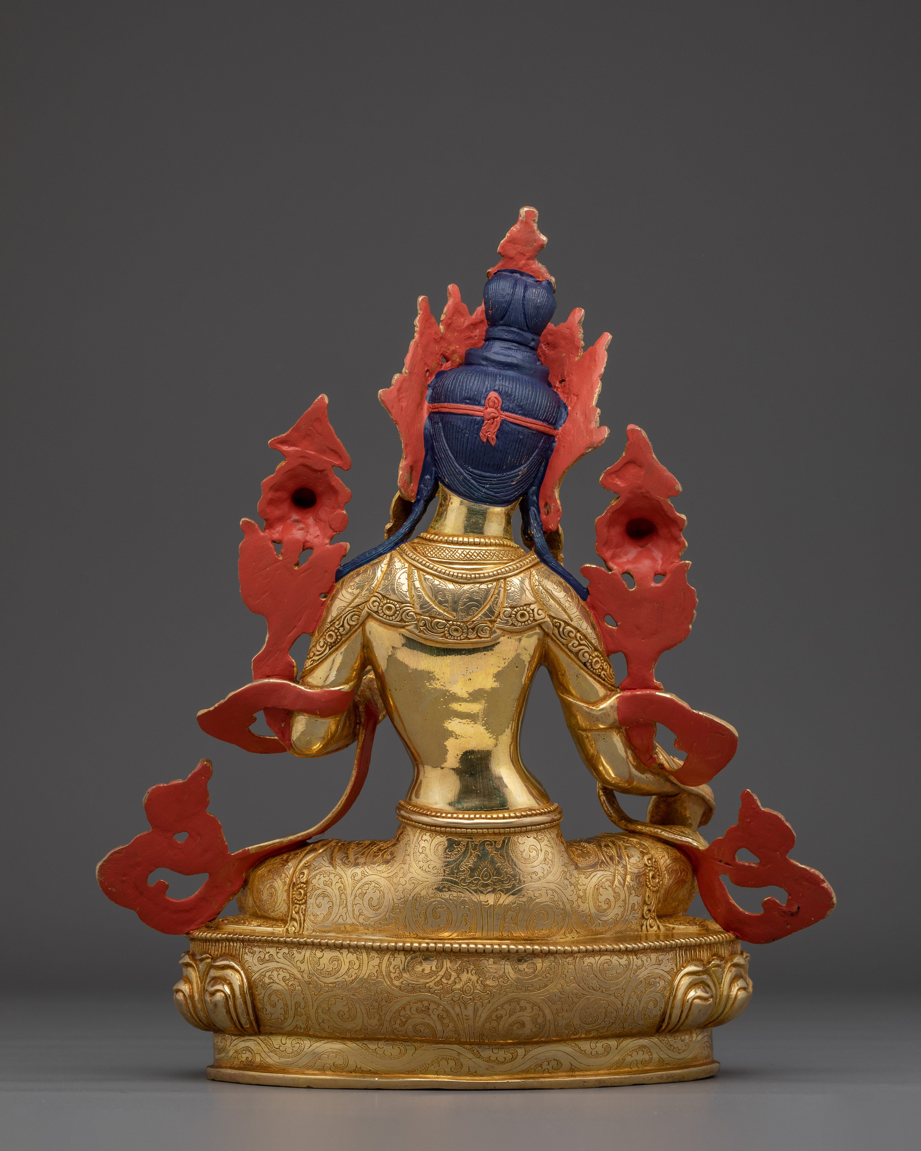 Green Tara 24K Gold Gilded Copper Statue | Bodhisattva of Compassion and Protection