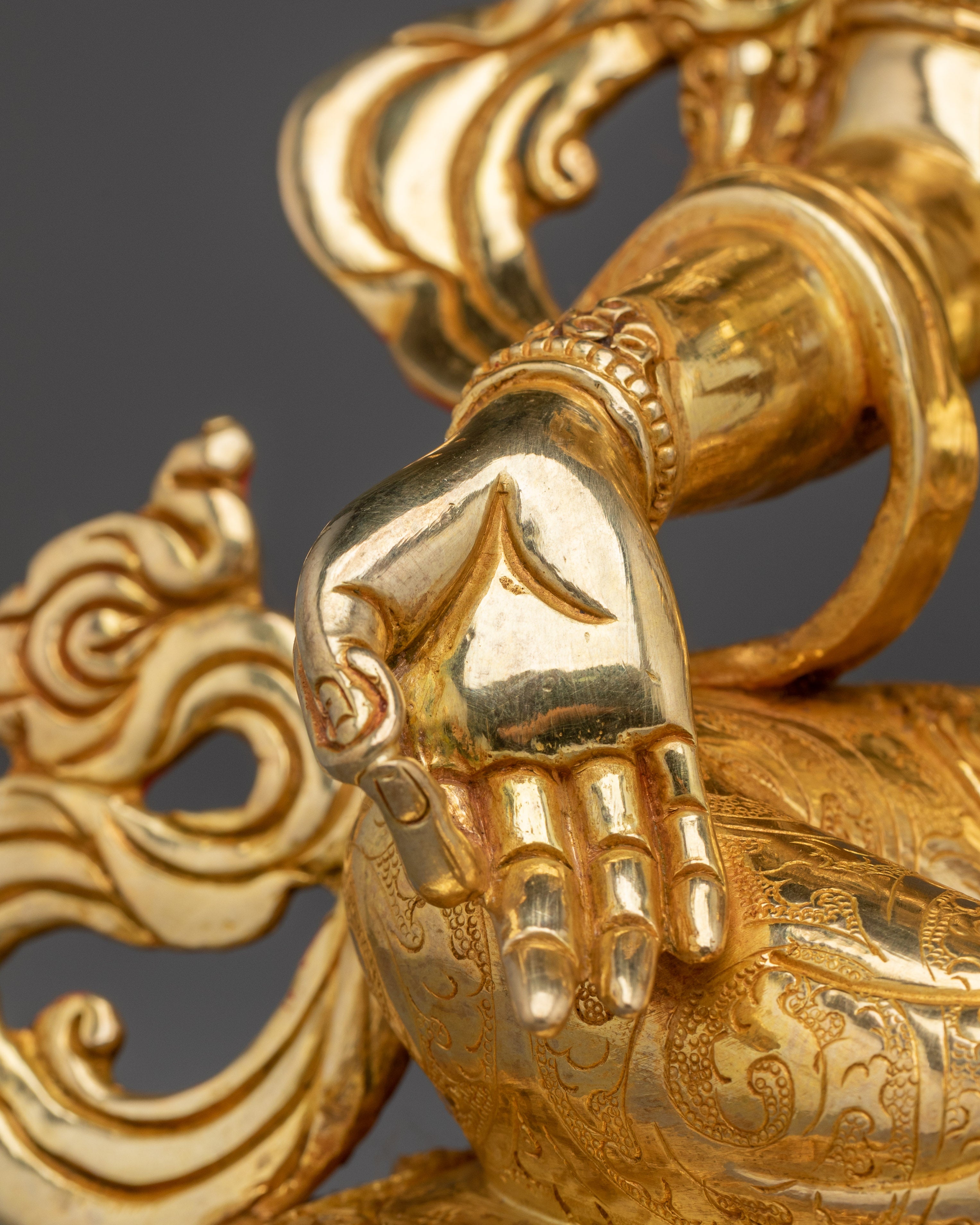 Green Tara 24K Gold Gilded Copper Statue | Bodhisattva of Compassion and Protection