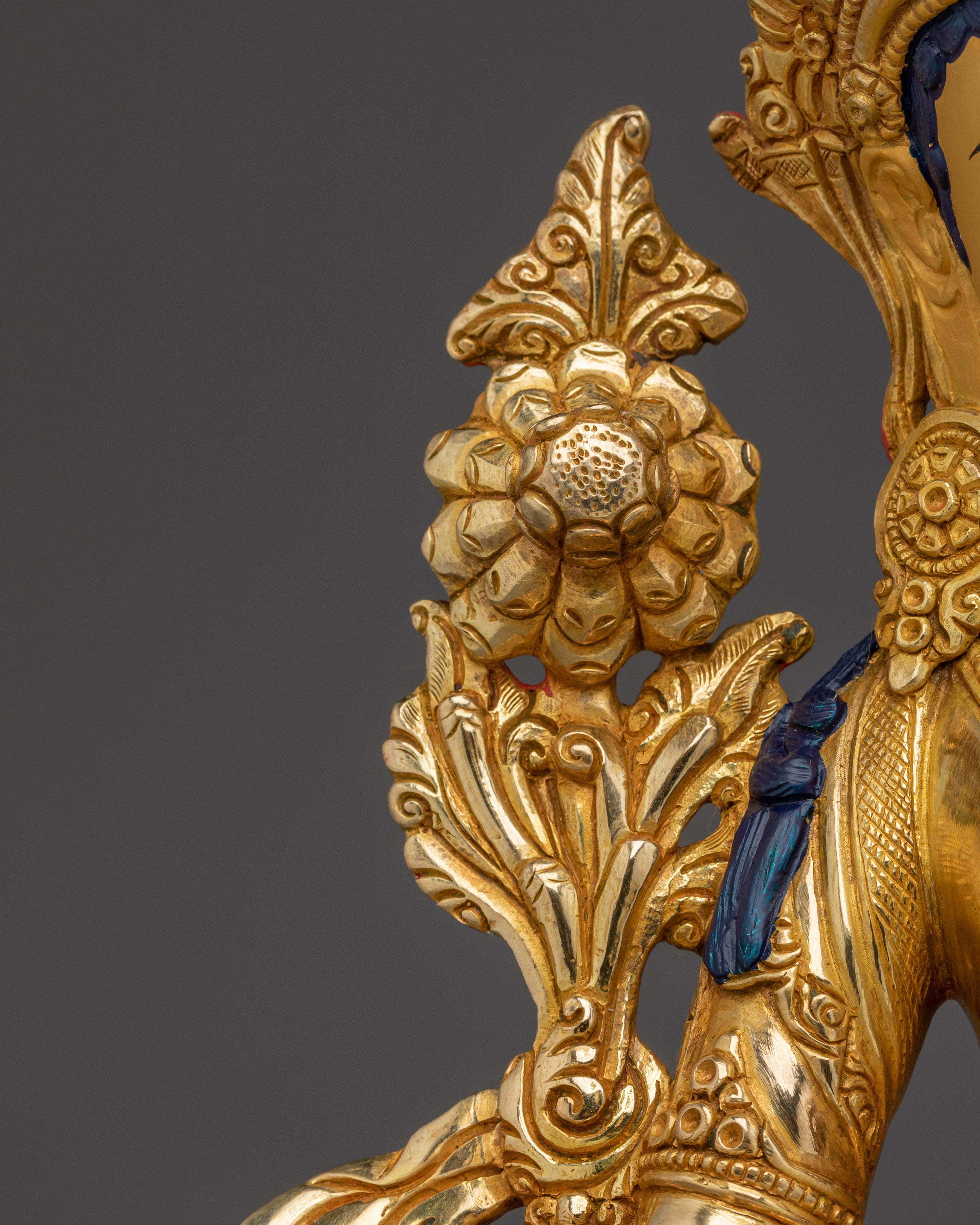 Green Tara 24K Gold Gilded Copper Statue | Bodhisattva of Compassion and Protection