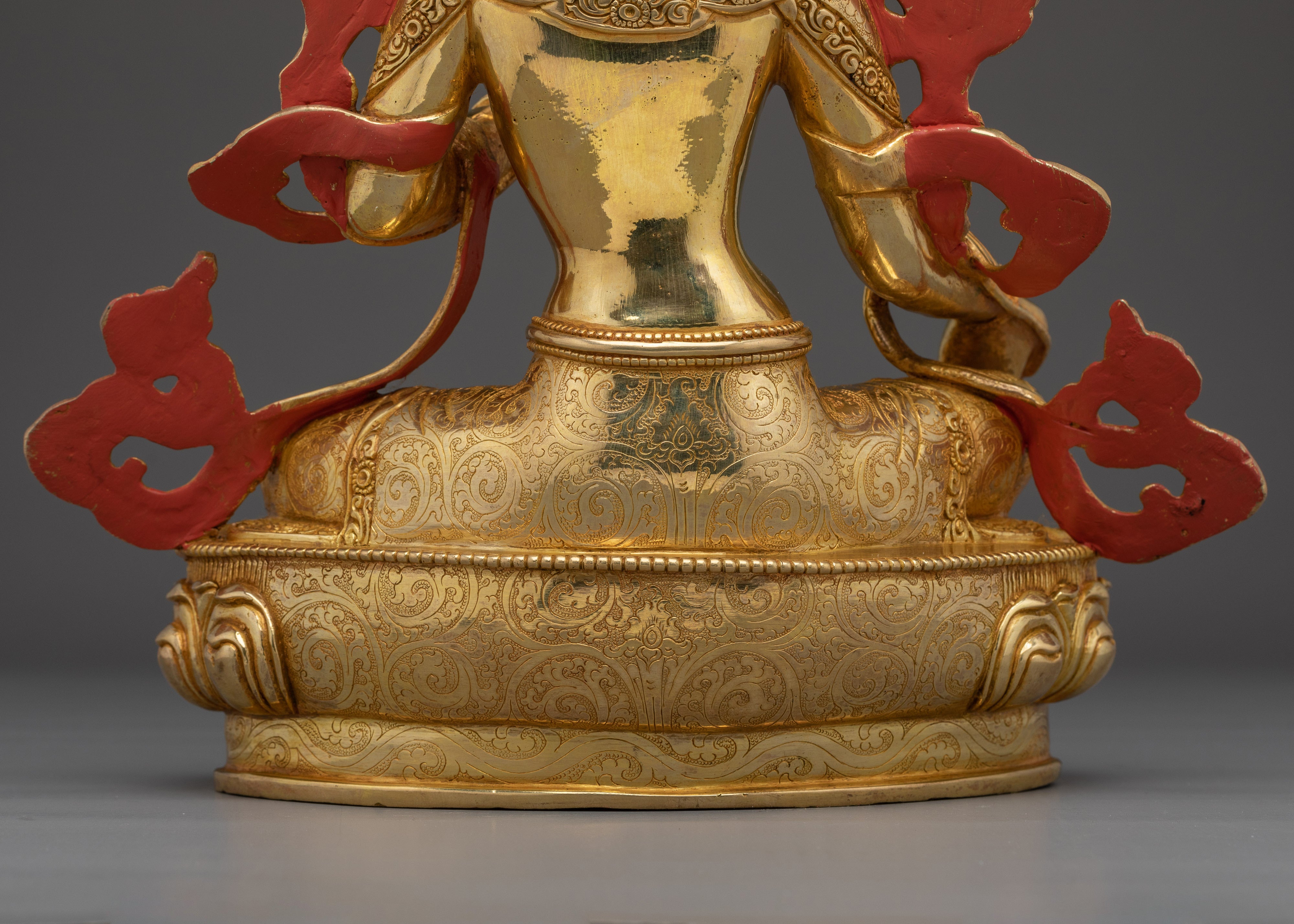 Green Tara 24K Gold Gilded Copper Statue | Bodhisattva of Compassion and Protection