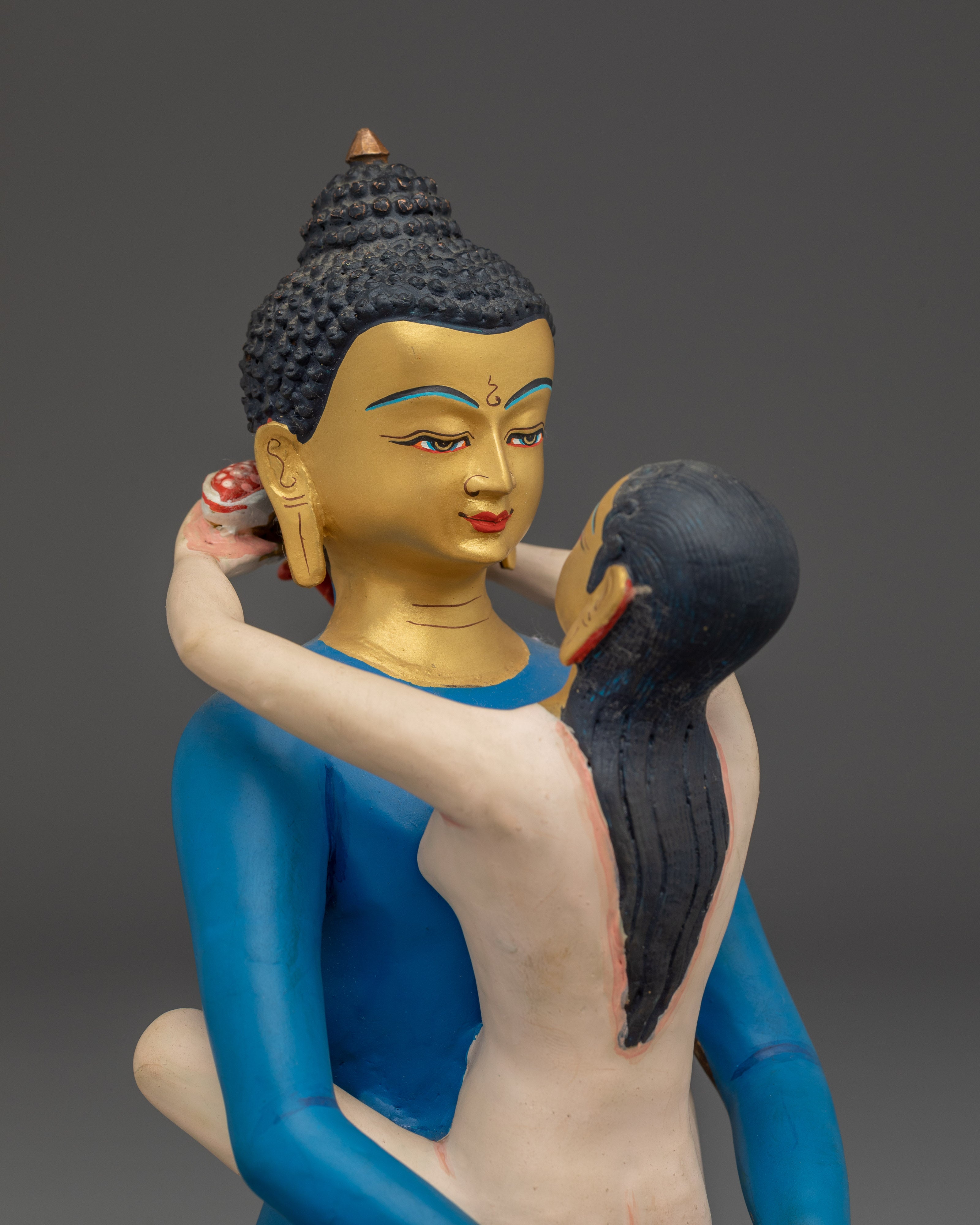 Samantabhadra with Consort Copper Deity Statue | Spiritual Growth and Harmony