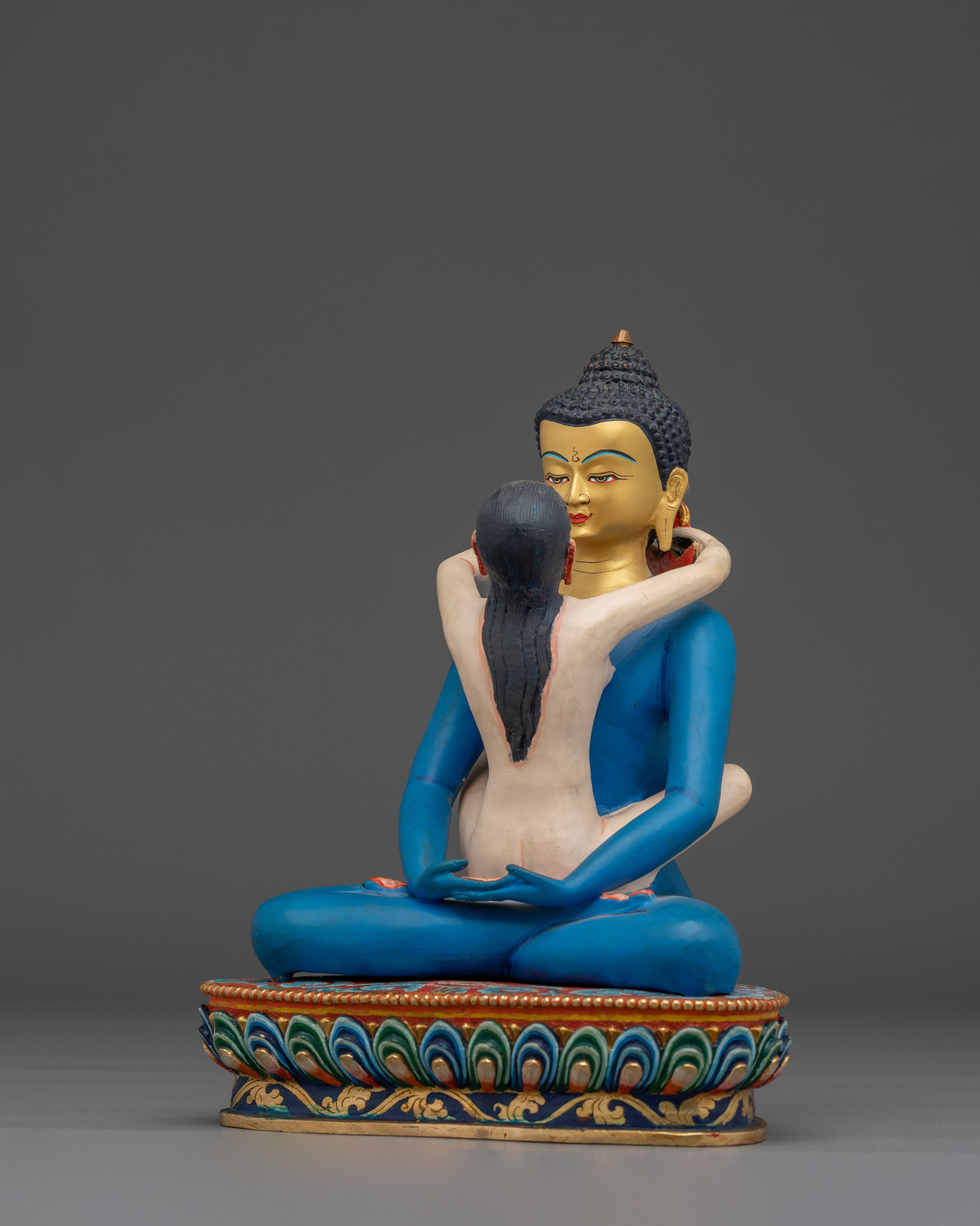 Samantabhadra with Consort Copper Deity Statue | Spiritual Growth and Harmony