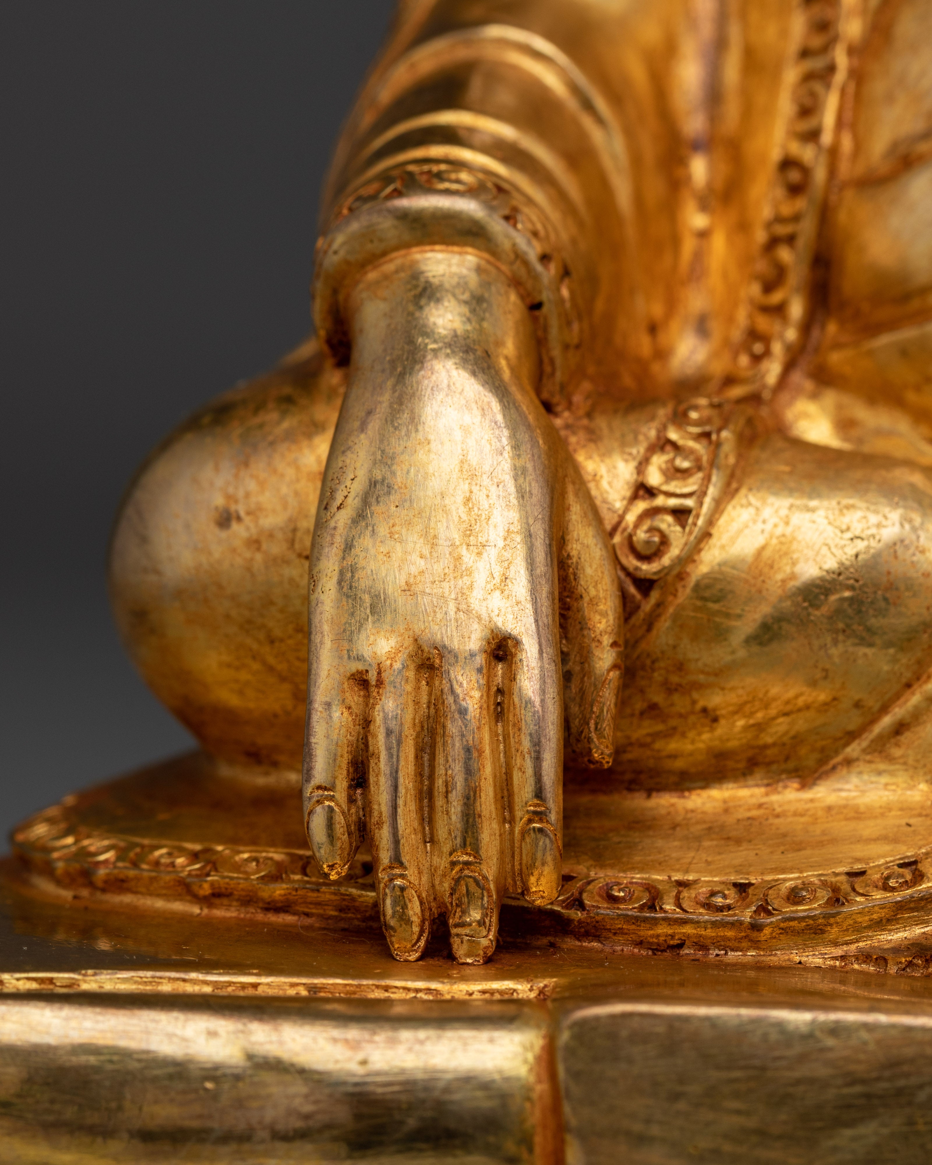 Marpha, Milarepa & Gampopa Buddhist Copper Statue Set | Spiritual Art, Meditation Decor