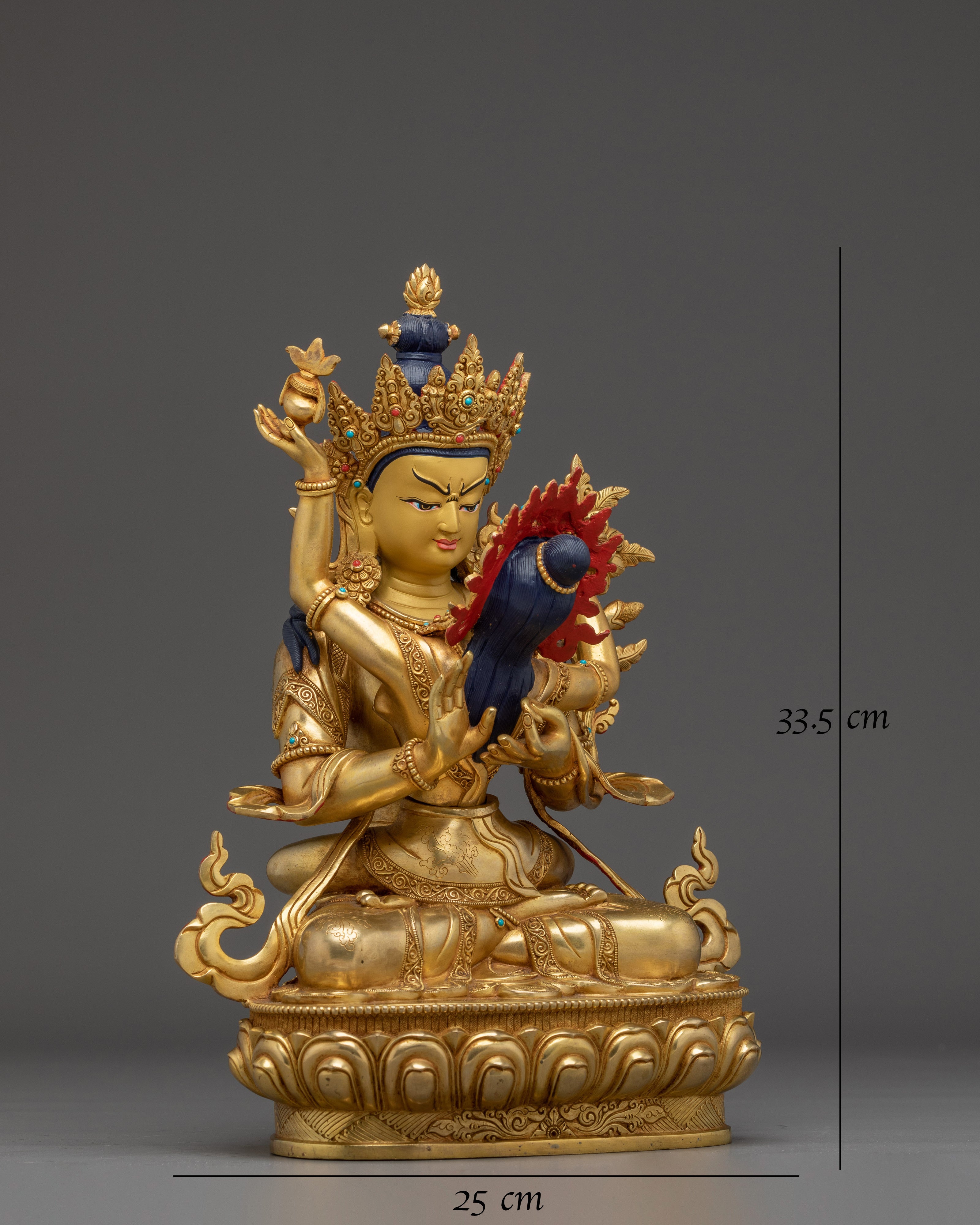 Golden Buddha Statue with Consort