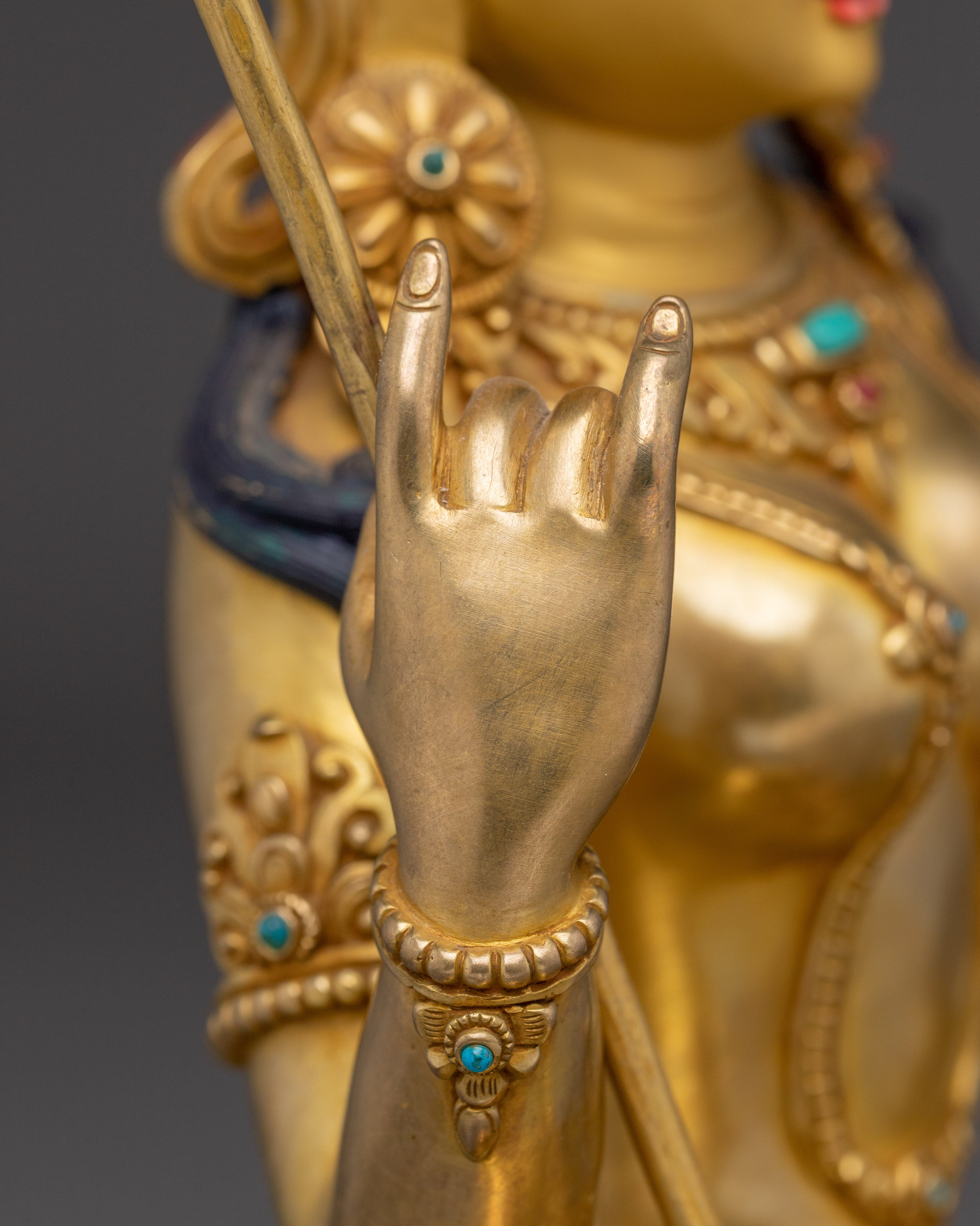 Red Manohara Vasudhara Statue | Perfect for Meditation