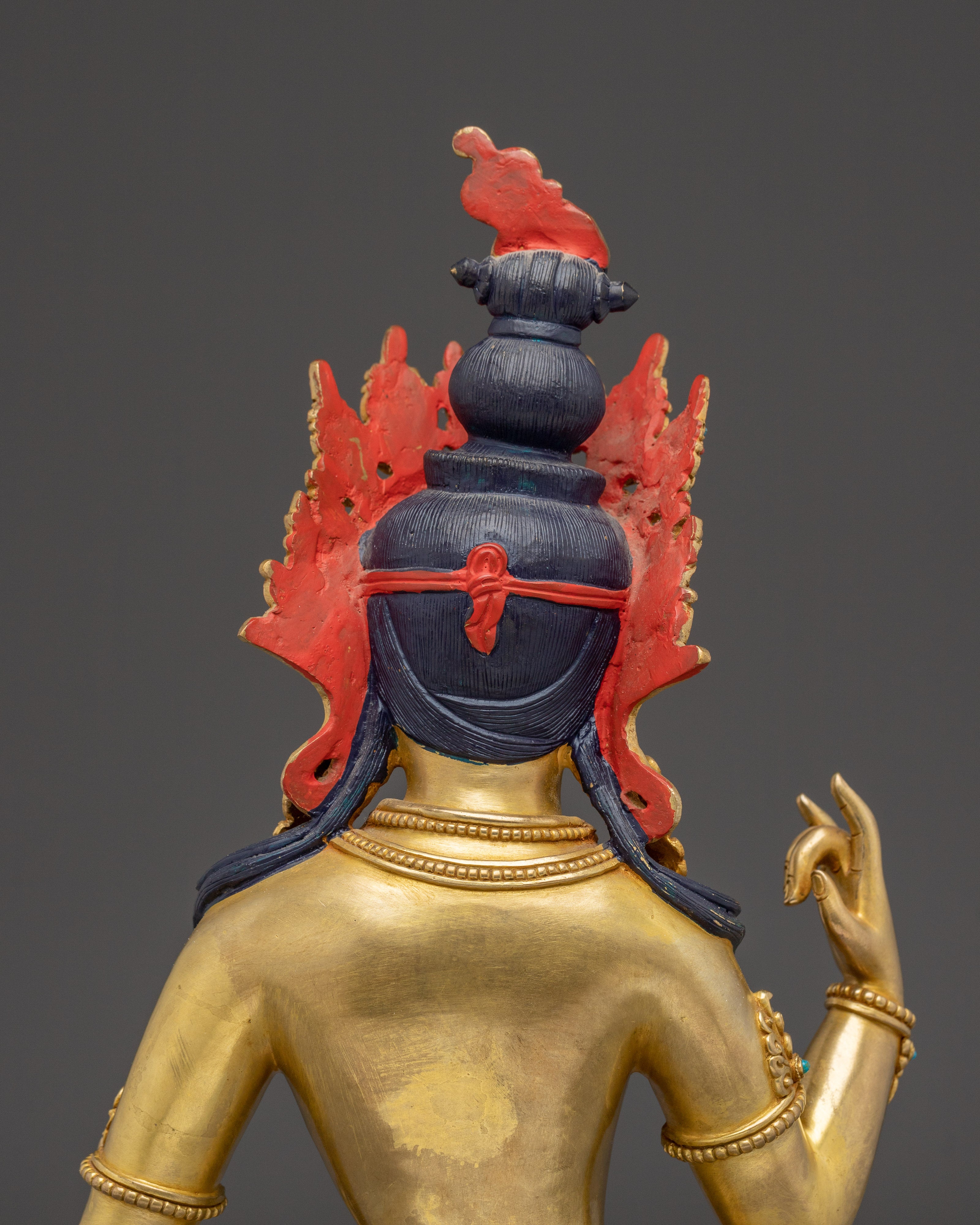 Red Manohara Vasudhara Statue | Perfect for Meditation