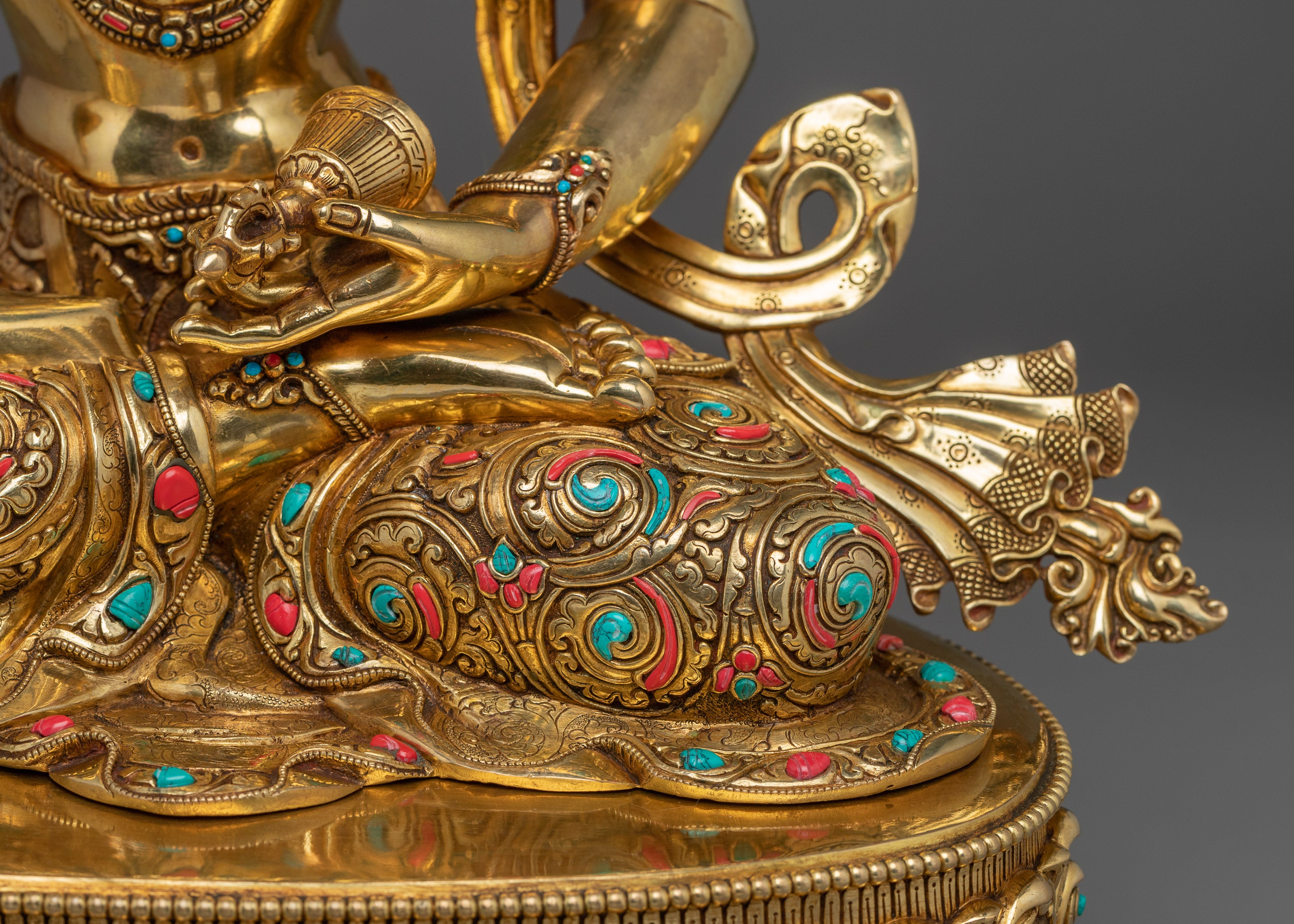 Vajrasattva 24K Gold Gilded Copper Statue | Spirituality, and Home Altar Decor