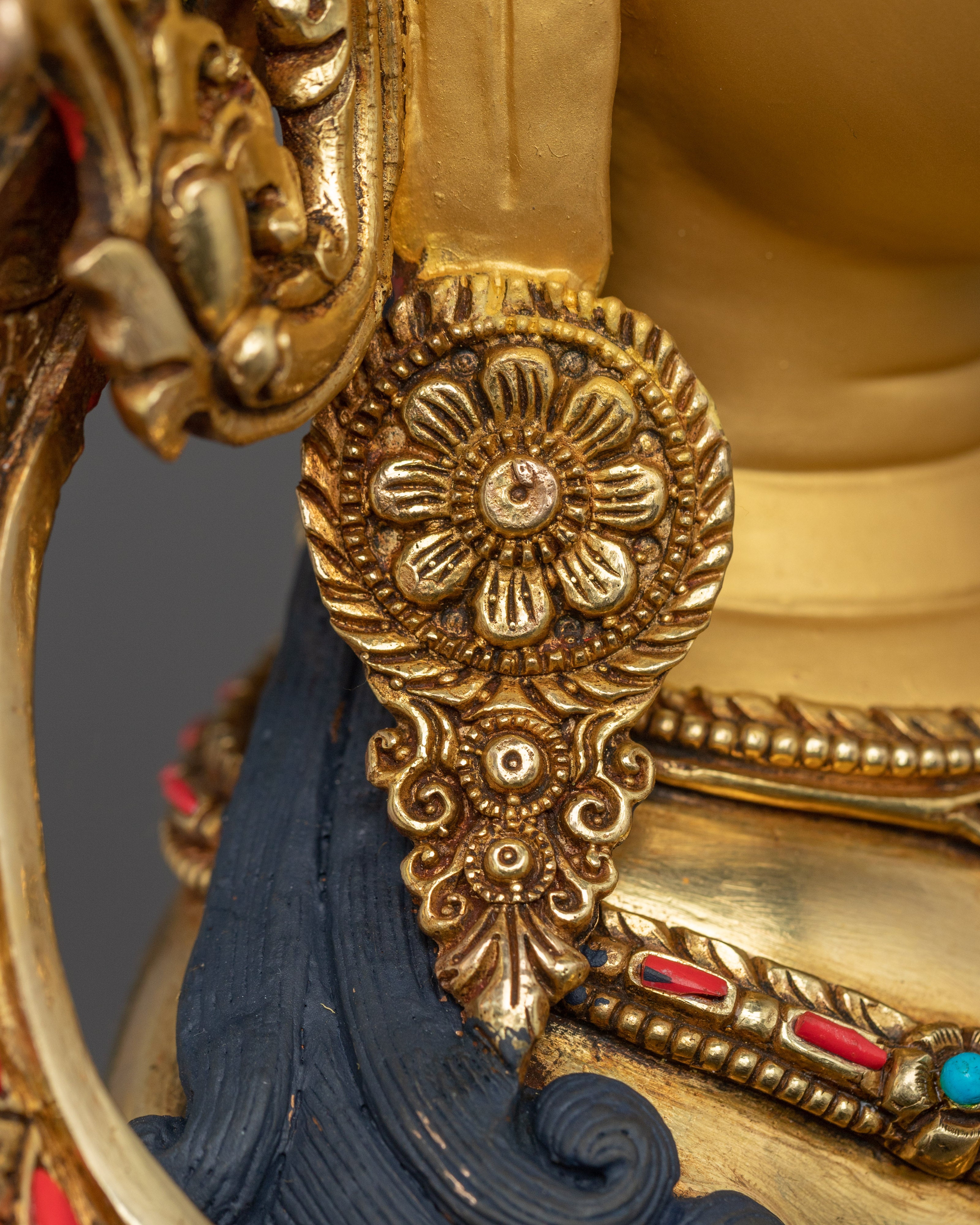 Vajrasattva 24K Gold Gilded Copper Statue | Spirituality, and Home Altar Decor