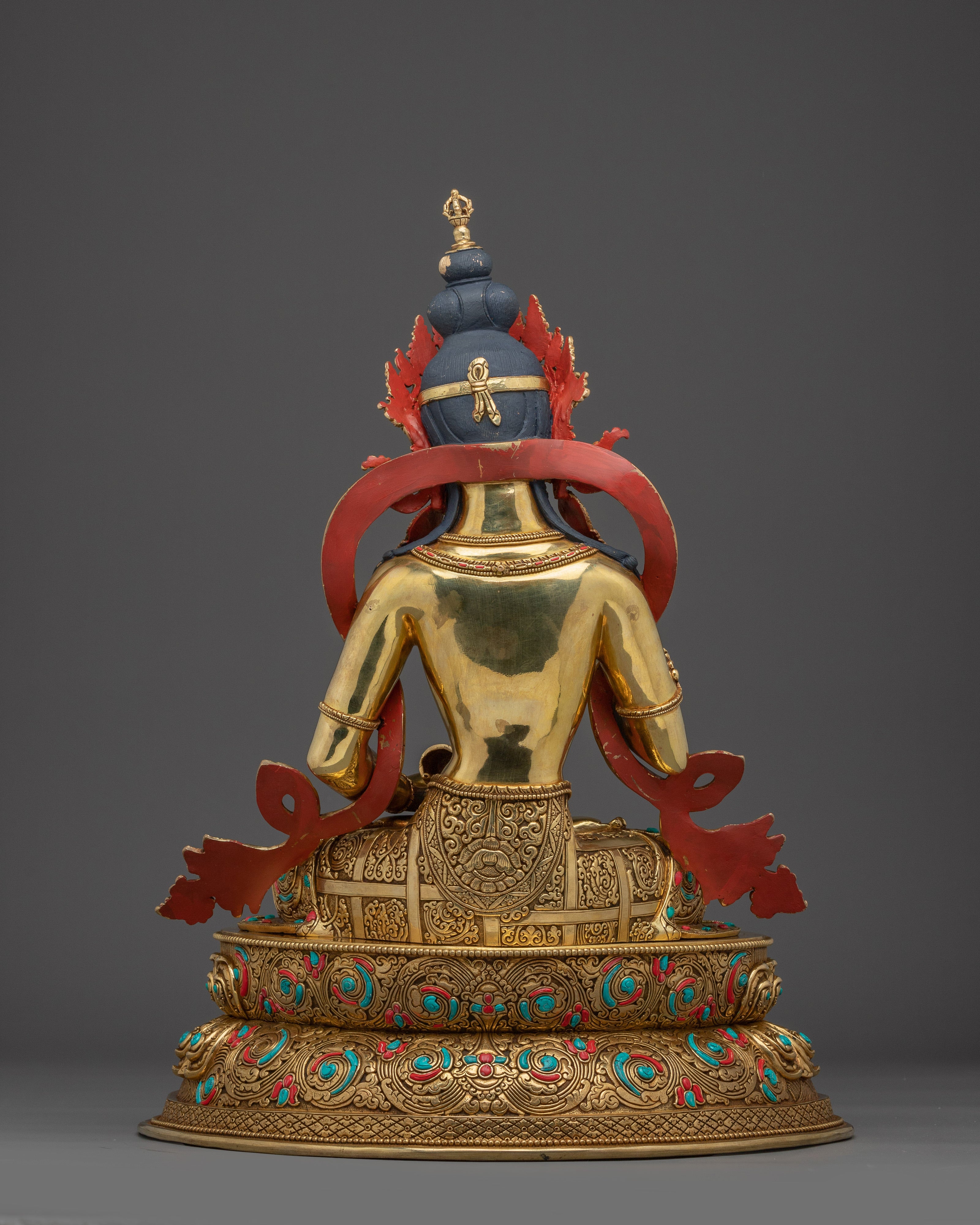 Vajrasattva 24K Gold Gilded Copper Statue | Spirituality, and Home Altar Decor