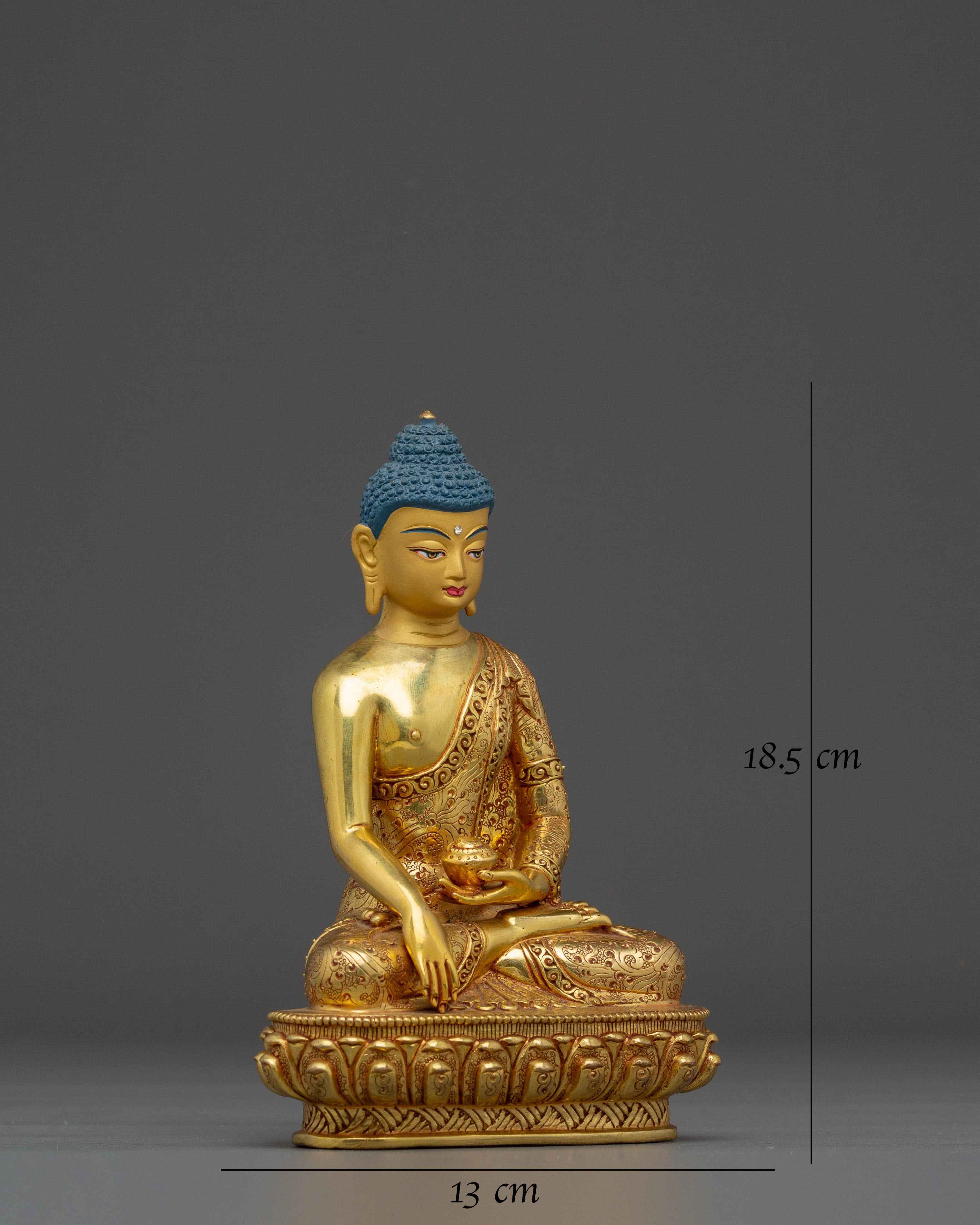 Shakyamuni Buddha Statue with 24K Gold Gilding | Enhance Your Meditation and Spirituality