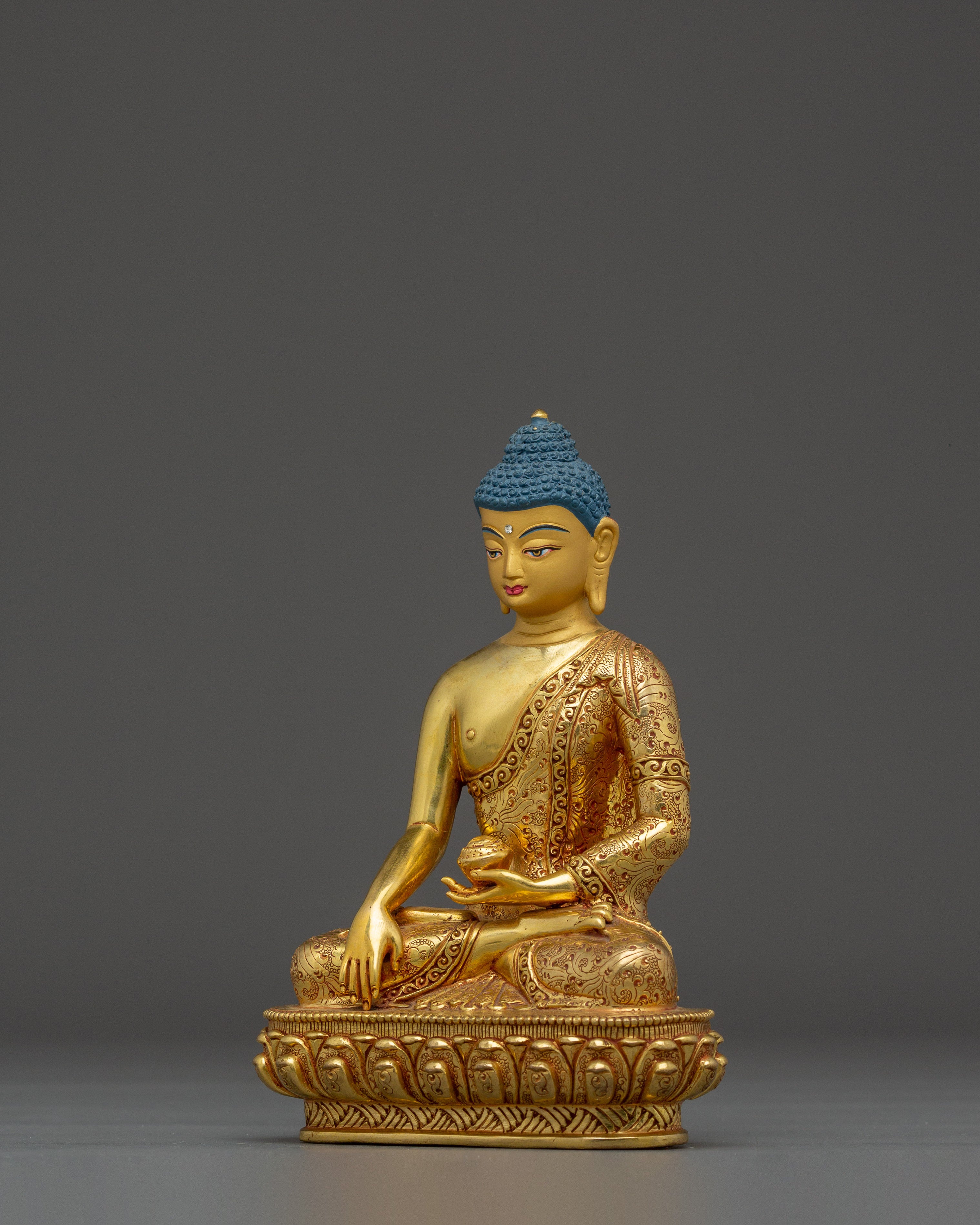 Shakyamuni Buddha Statue with 24K Gold Gilding | Enhance Your Meditation and Spirituality
