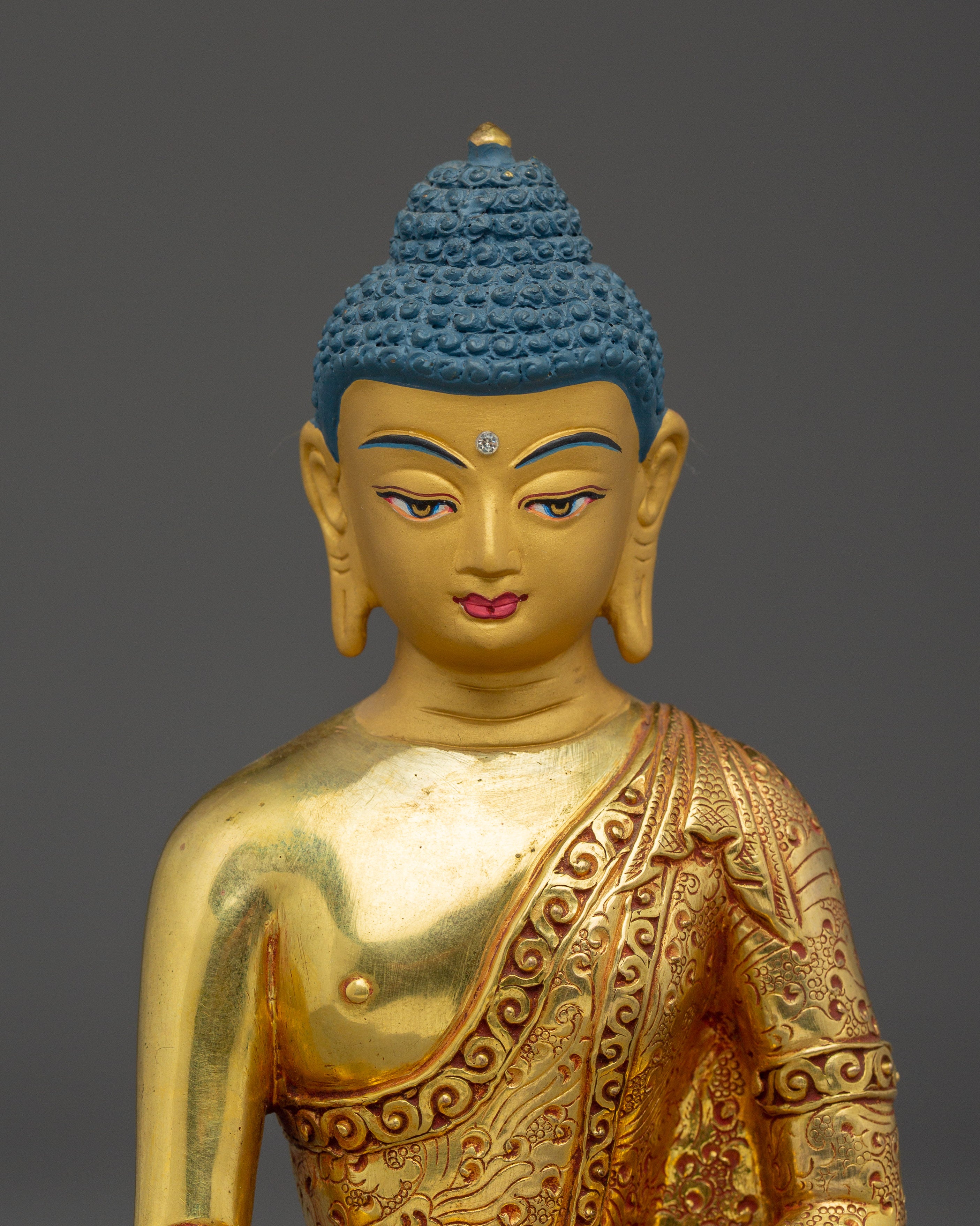 Shakyamuni Buddha Statue with 24K Gold Gilding | Enhance Your Meditation and Spirituality