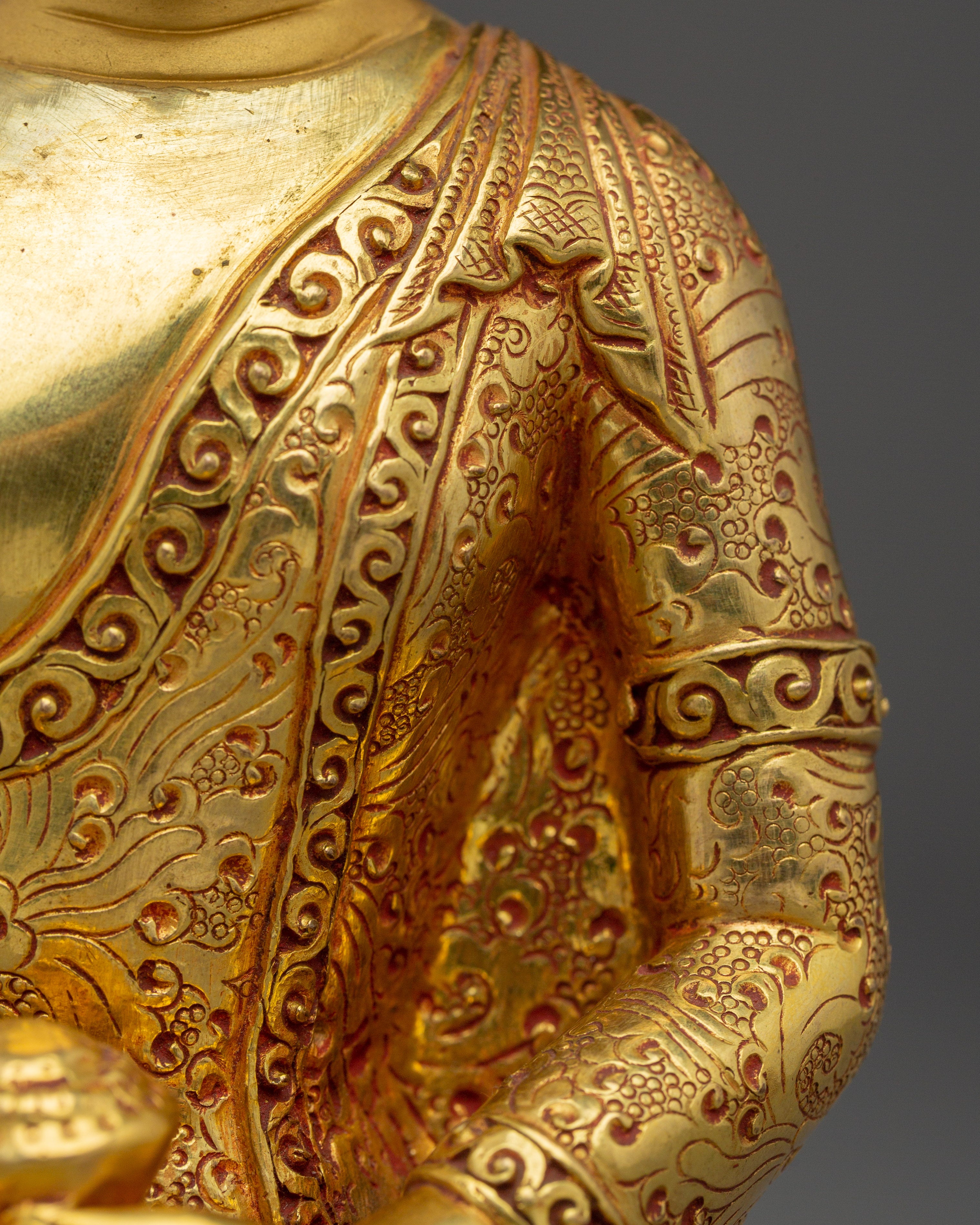 Shakyamuni Buddha Statue with 24K Gold Gilding | Enhance Your Meditation and Spirituality