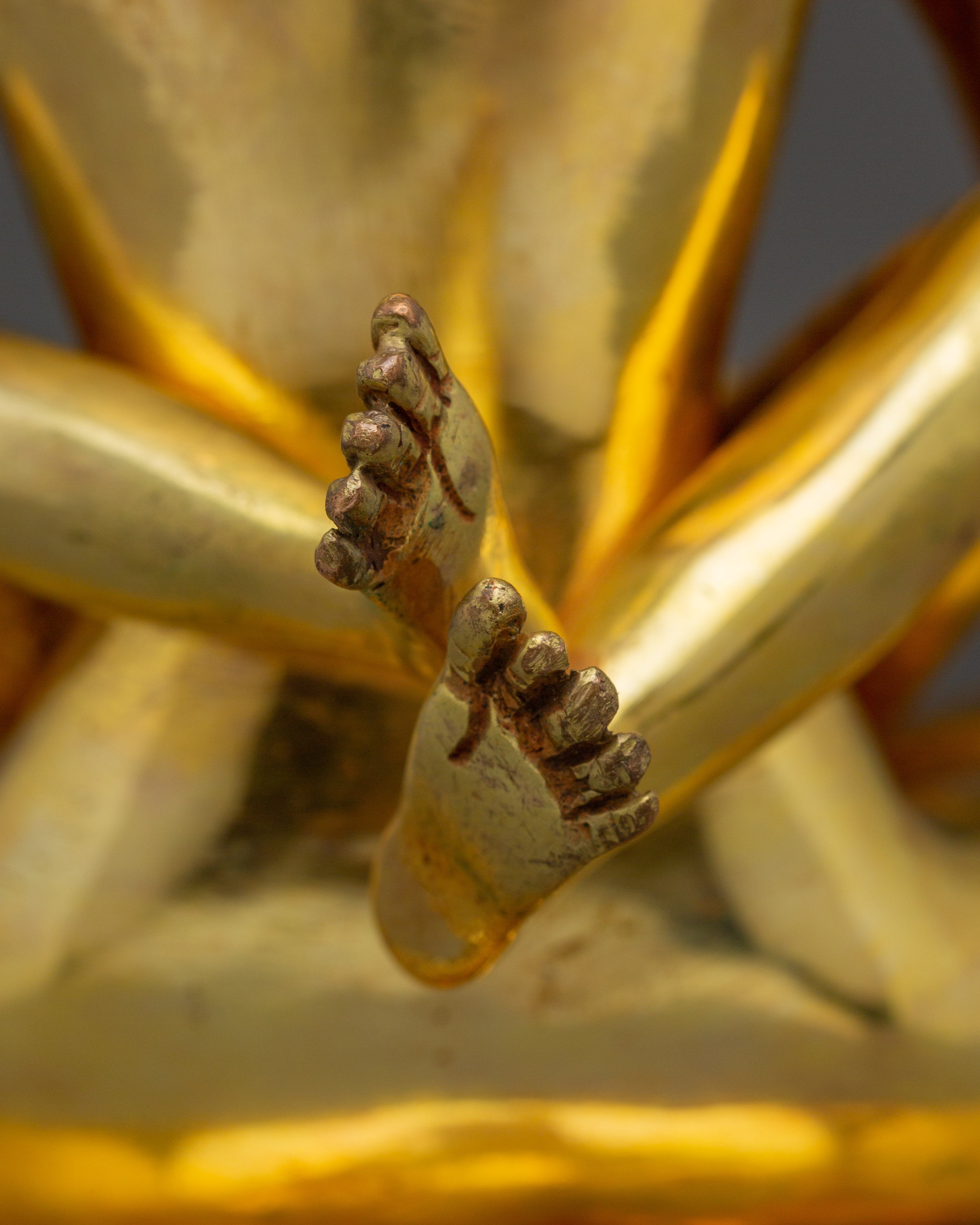 Samantabhadra with Consort in Gold-Gilded | Copper Statue for Tantra and Spiritual Balance