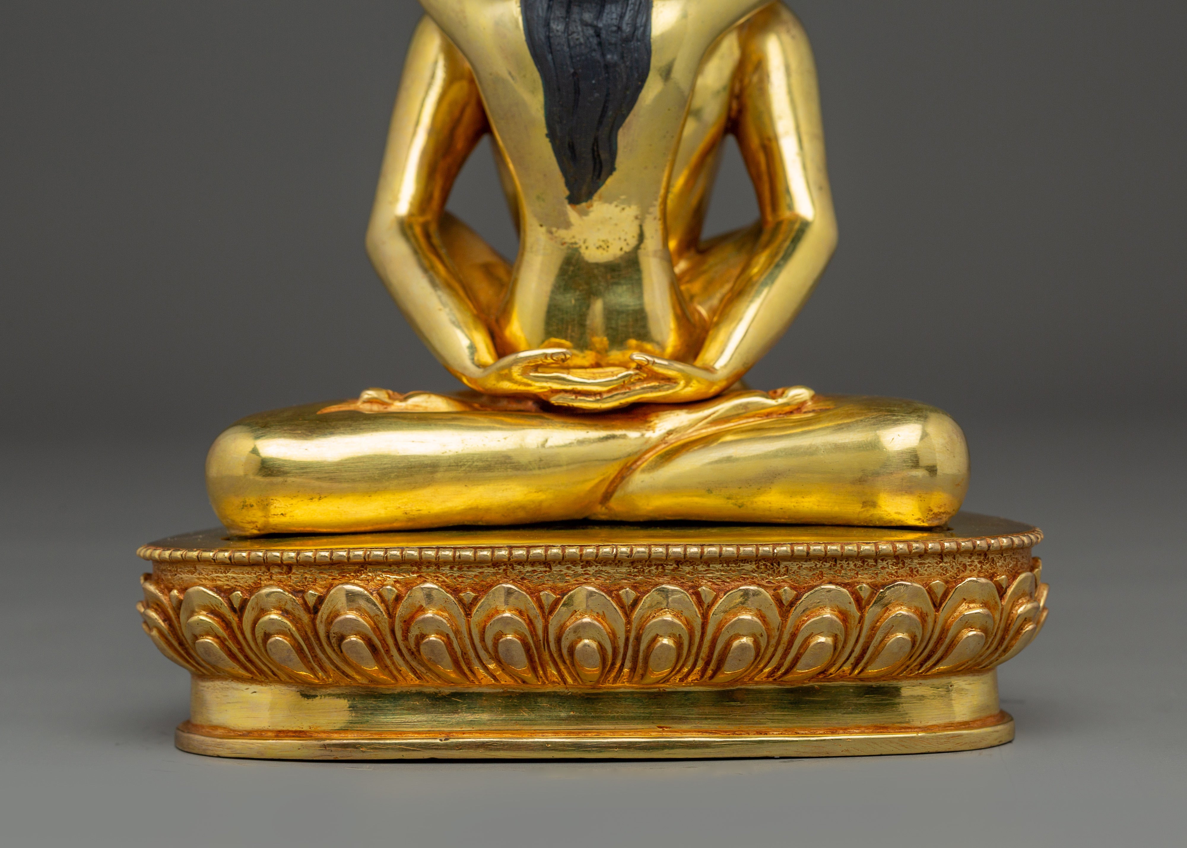 Samantabhadra with Consort in Gold-Gilded | Copper Statue for Tantra and Spiritual Balance