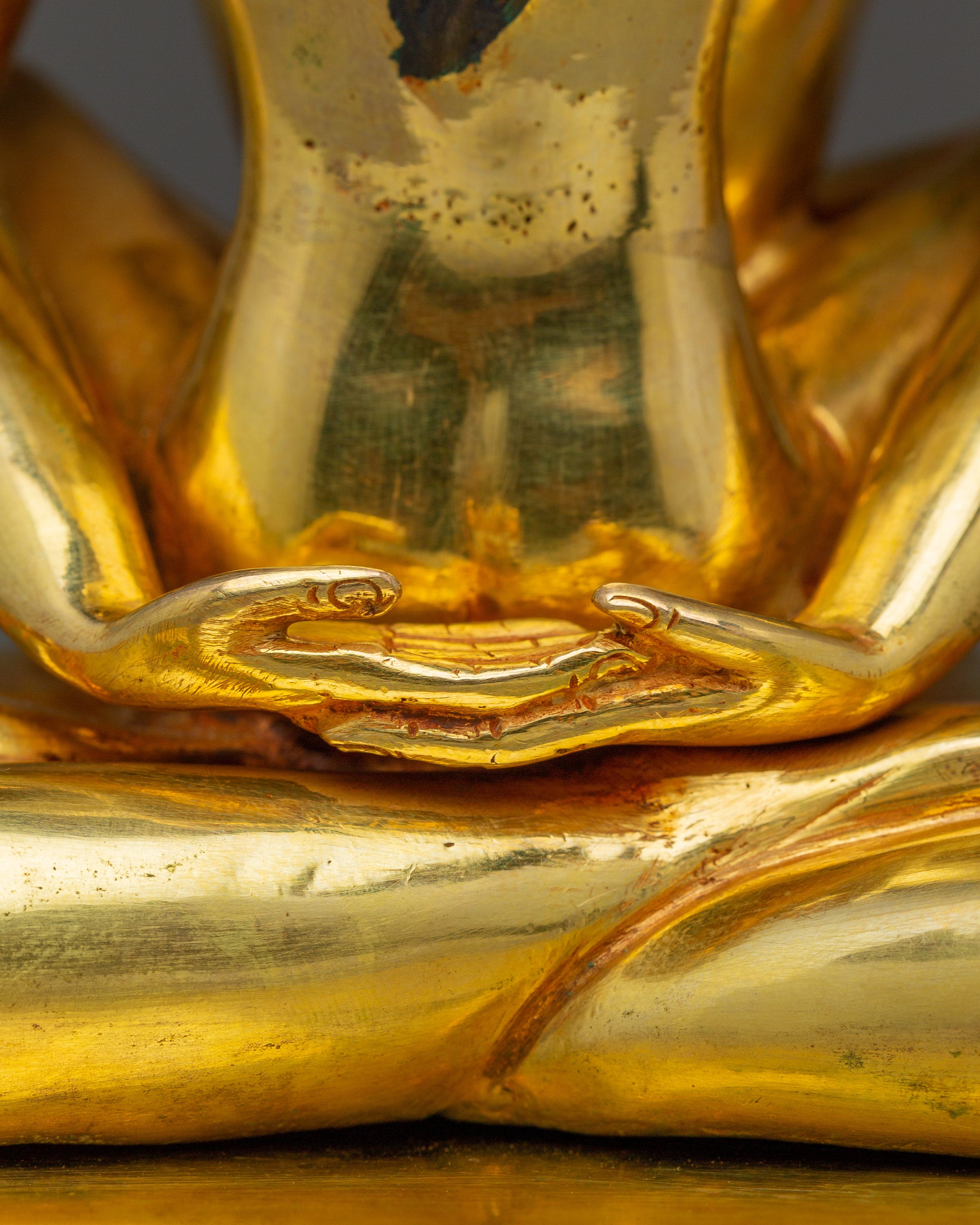 Samantabhadra with Consort in Gold-Gilded | Copper Statue for Tantra and Spiritual Balance