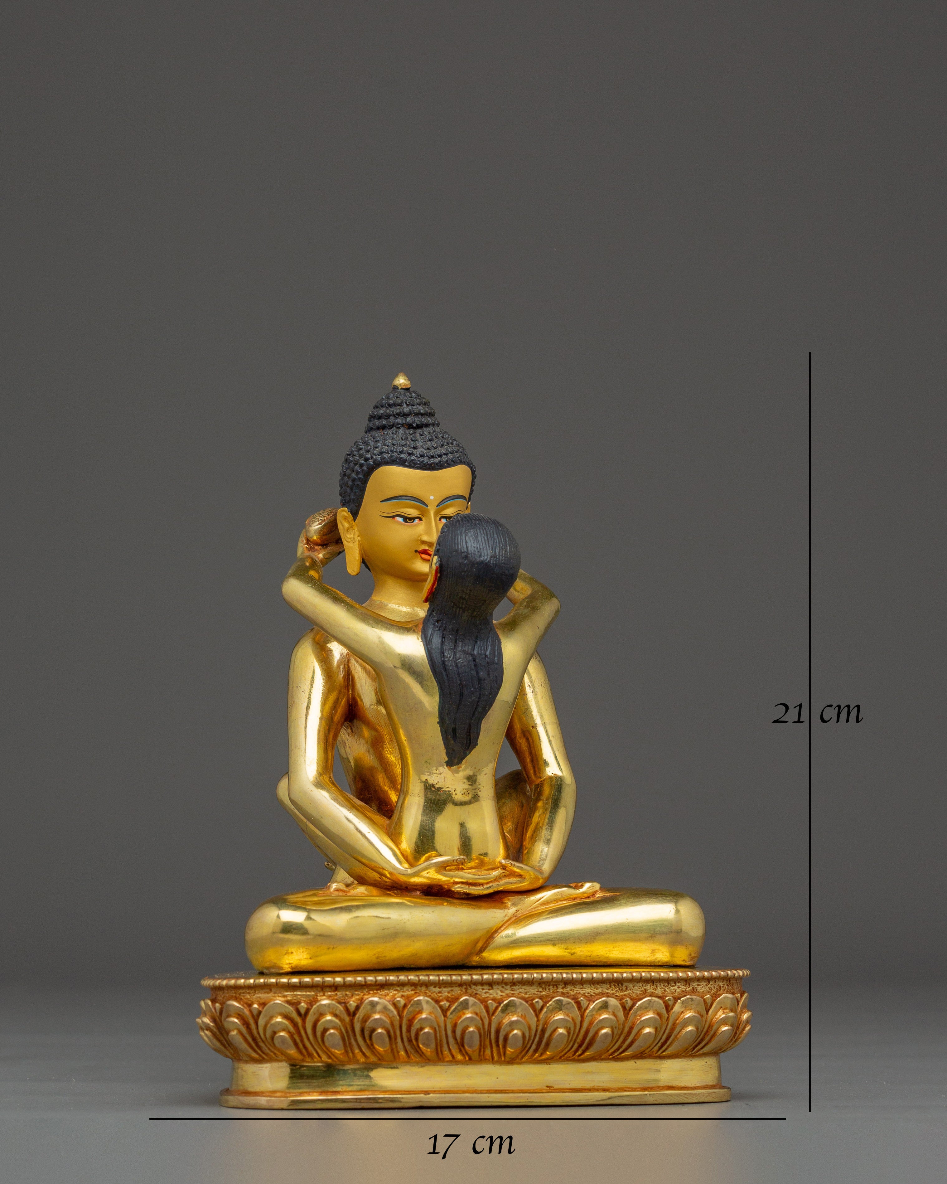 Samantabhadra with Consort in Gold-Gilded