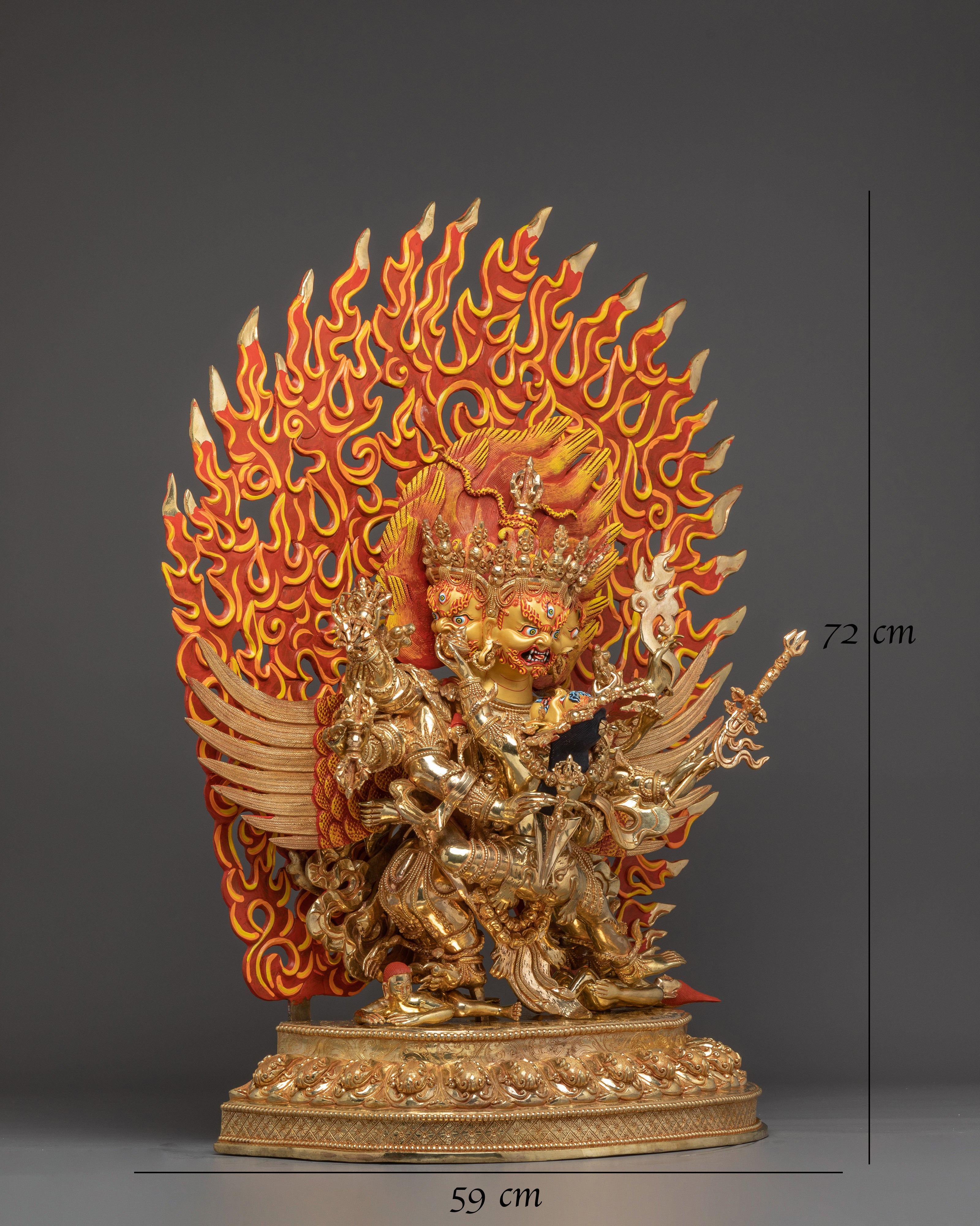 Vajrakilaya Statue 24K Gold-Gilded
