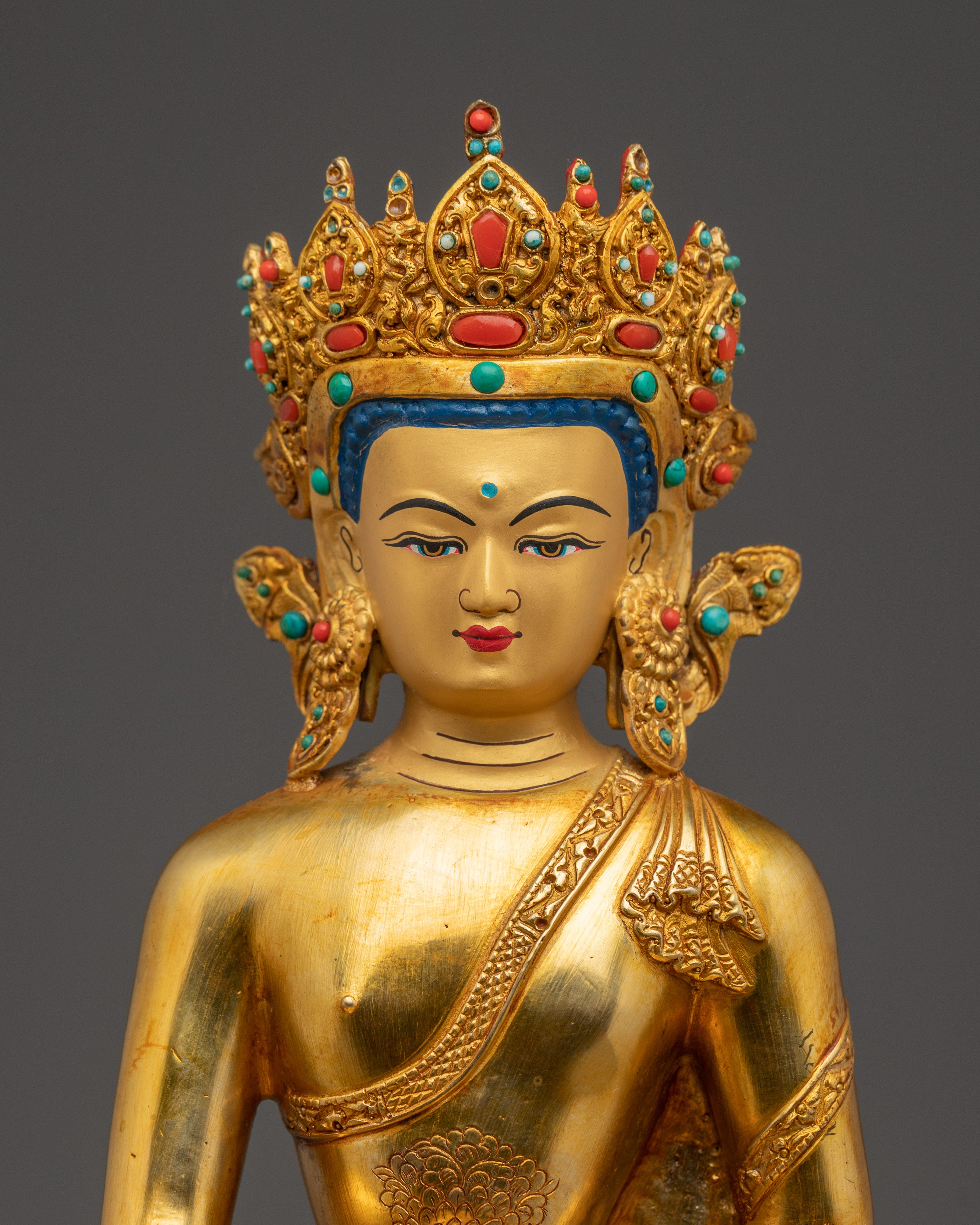 Shakyamuni Buddha Statue with Throne
