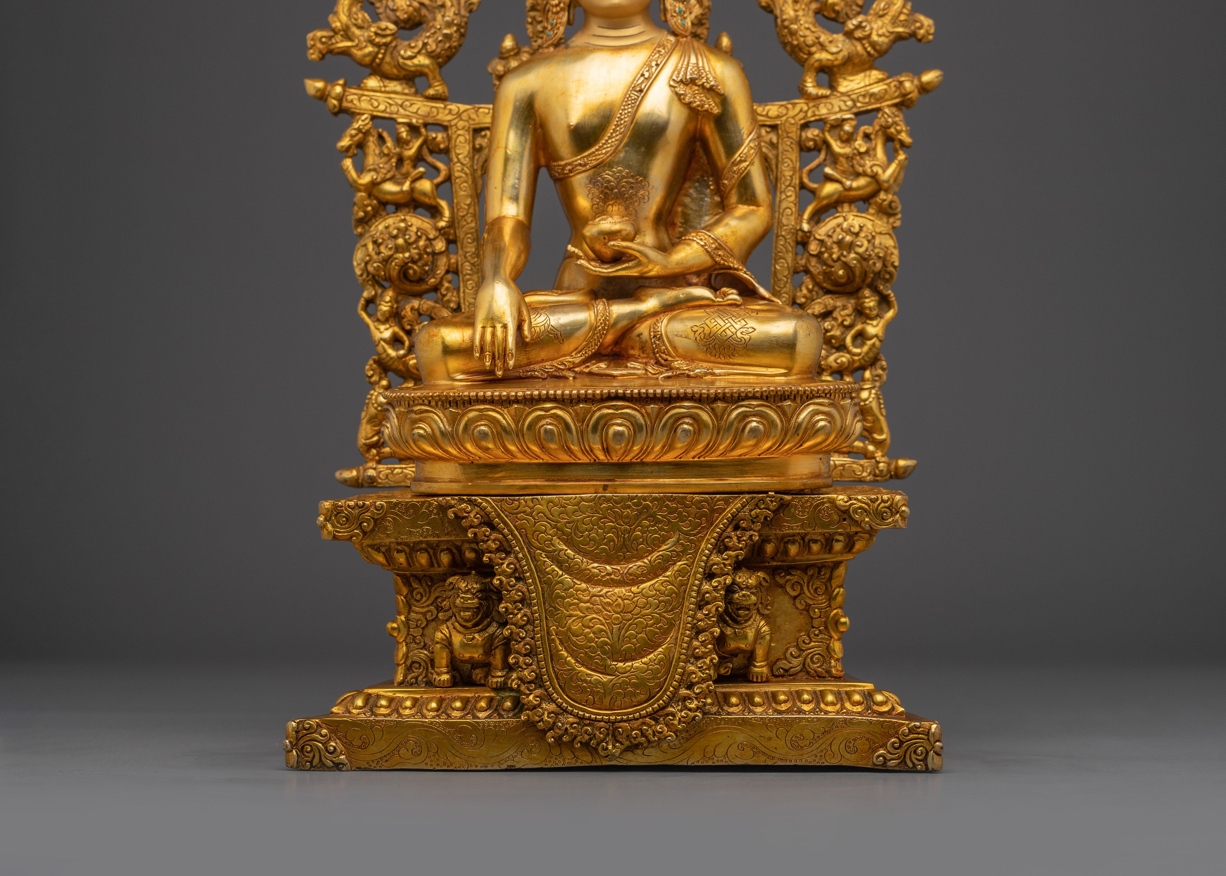 Shakyamuni Buddha Statue with Throne