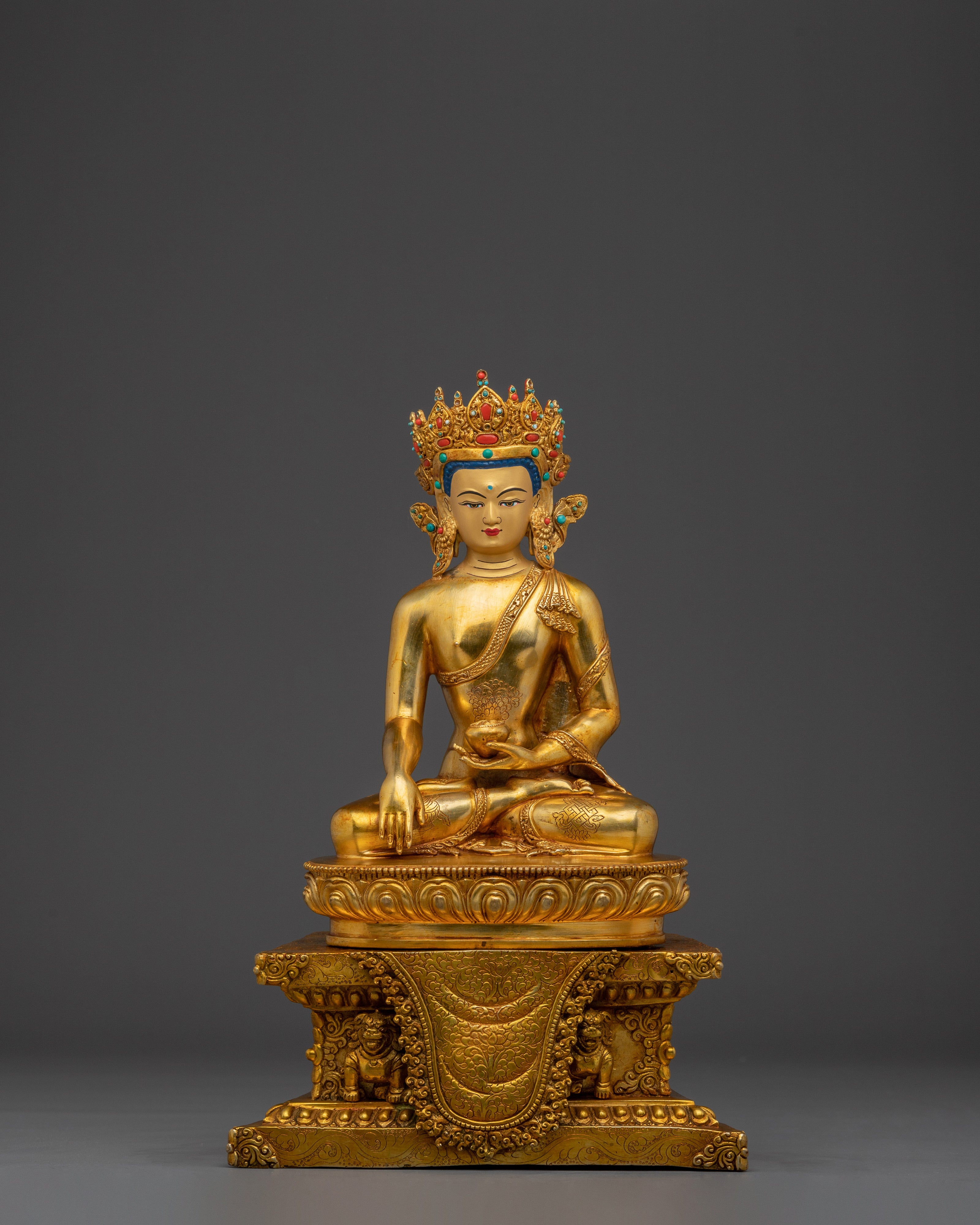Shakyamuni Buddha Statue with Throne