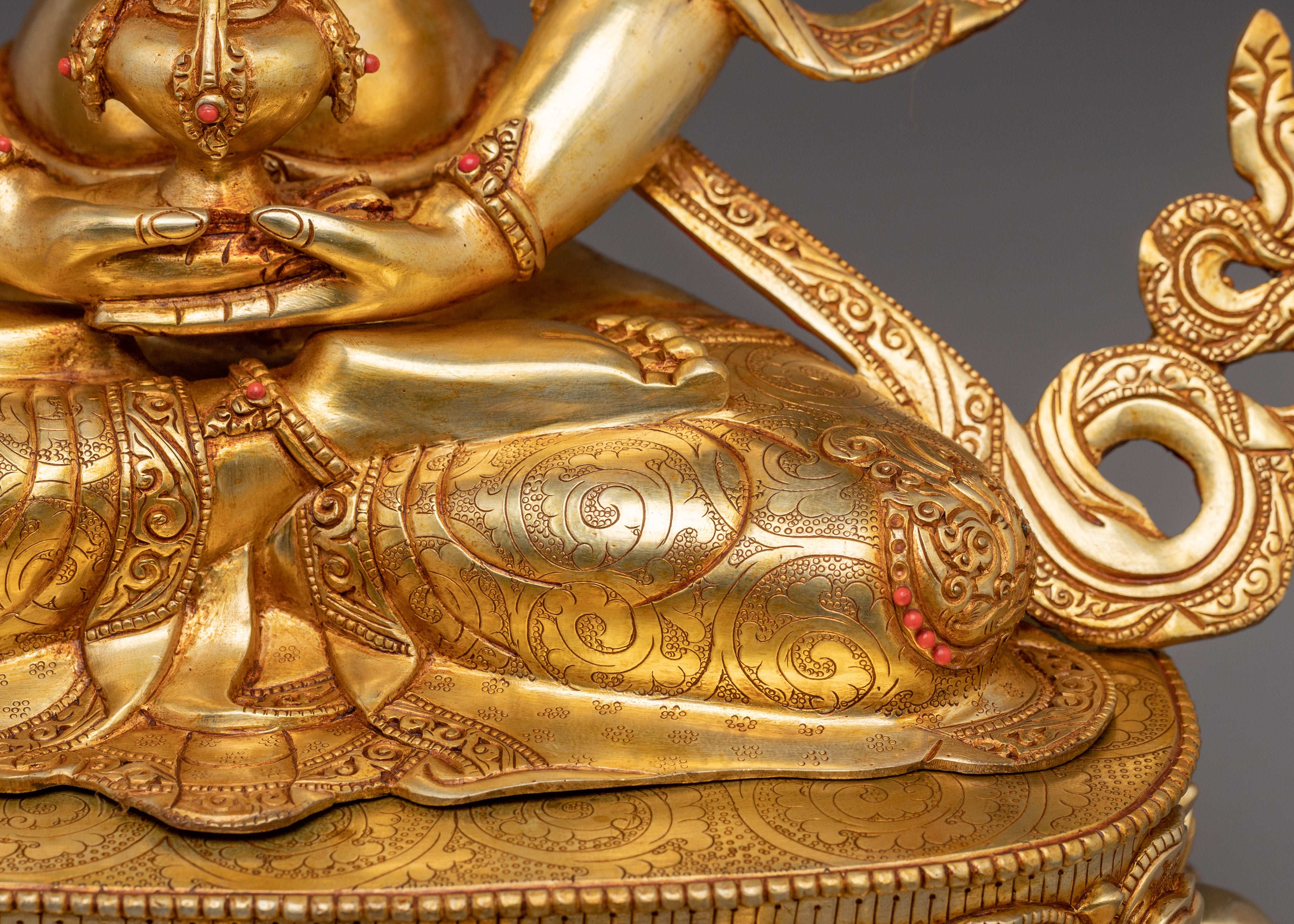 Amitayus Statue in 24K Gold Gilding | Perfect for your Altar or Sacred Space